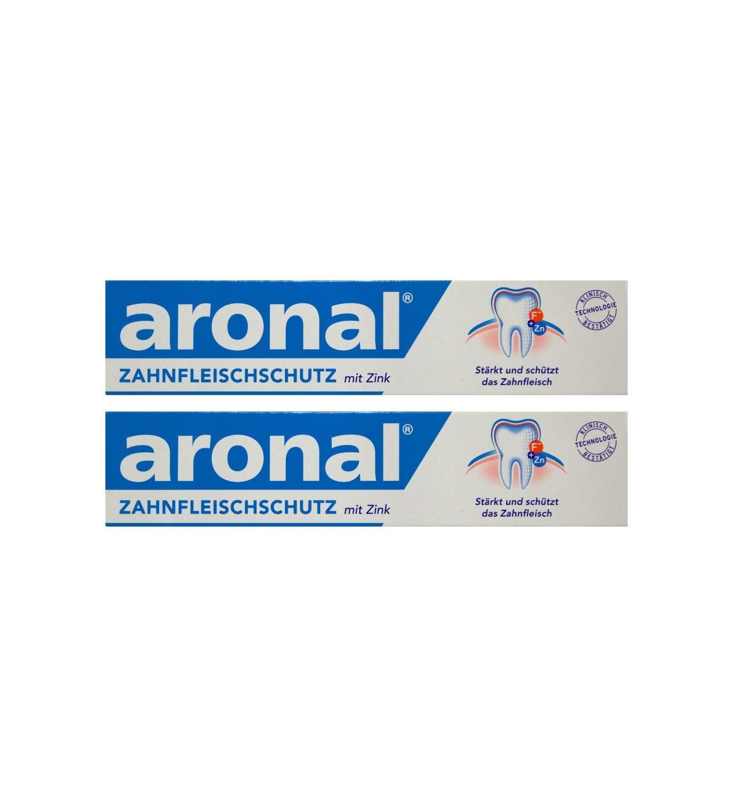 2x aronal toothpaste 75ml gum protection with zinc PZN: 9431782 elmex research