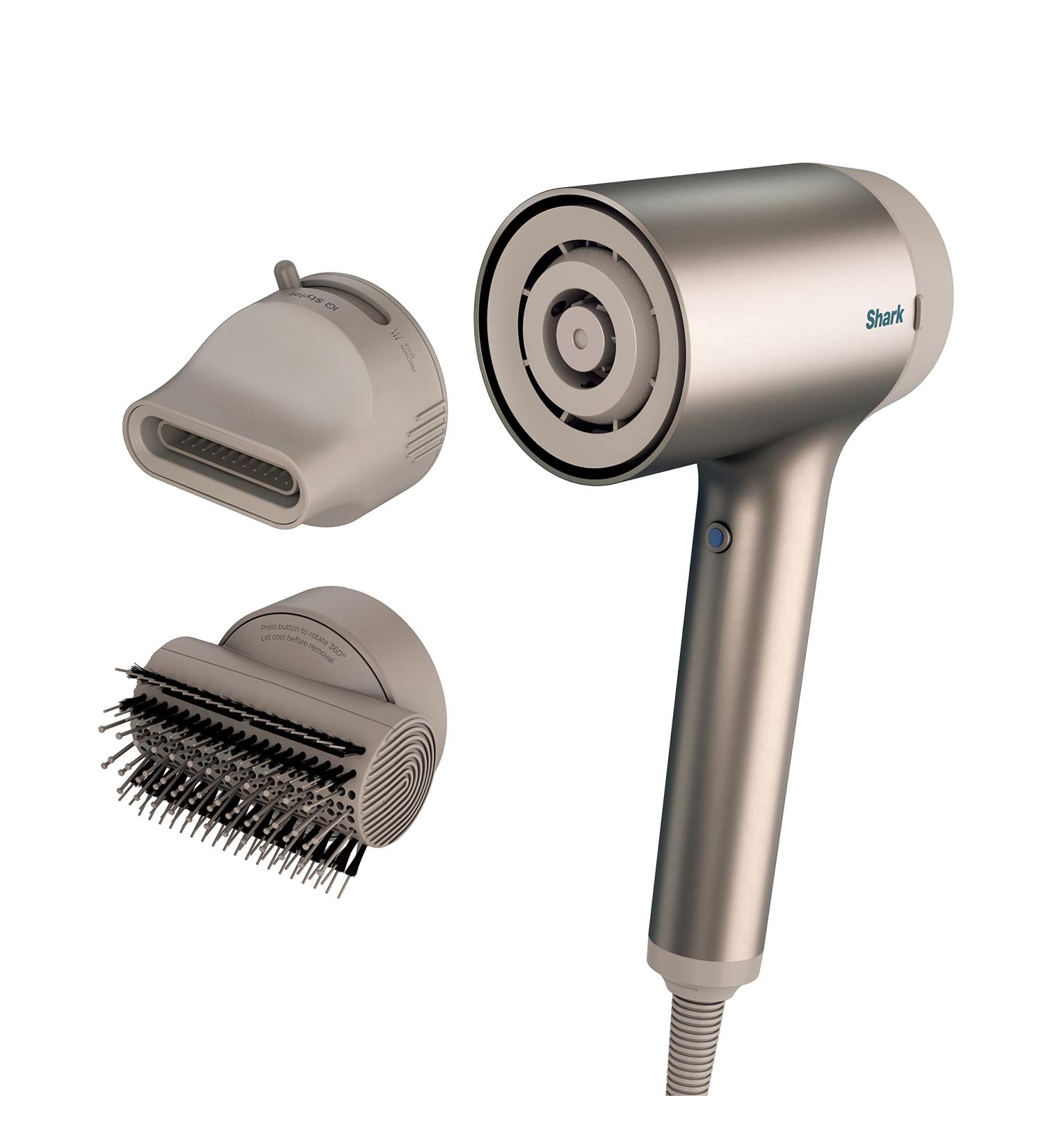 Shark HD112BRN HyperAIR Hair Blow Dryer with IQ 2-in-1 Concentrator - Fast-Drying, Rotatable Hot Air Brush, Ionic Technology - No Heat Damage - Auto Presets and Styling Attachments - Stone Concentrator & Brush - Buy Online on GoSupps.com
