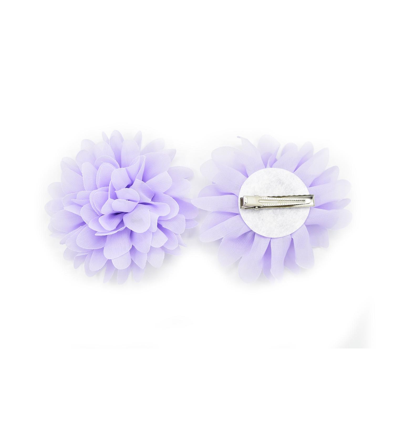 PrettyBoutique Girls Kids Women Chiffon Flower Hair Clip Alligator Clip Party Wedding (10cm Lilac) - Buy Online on GoSupps.com