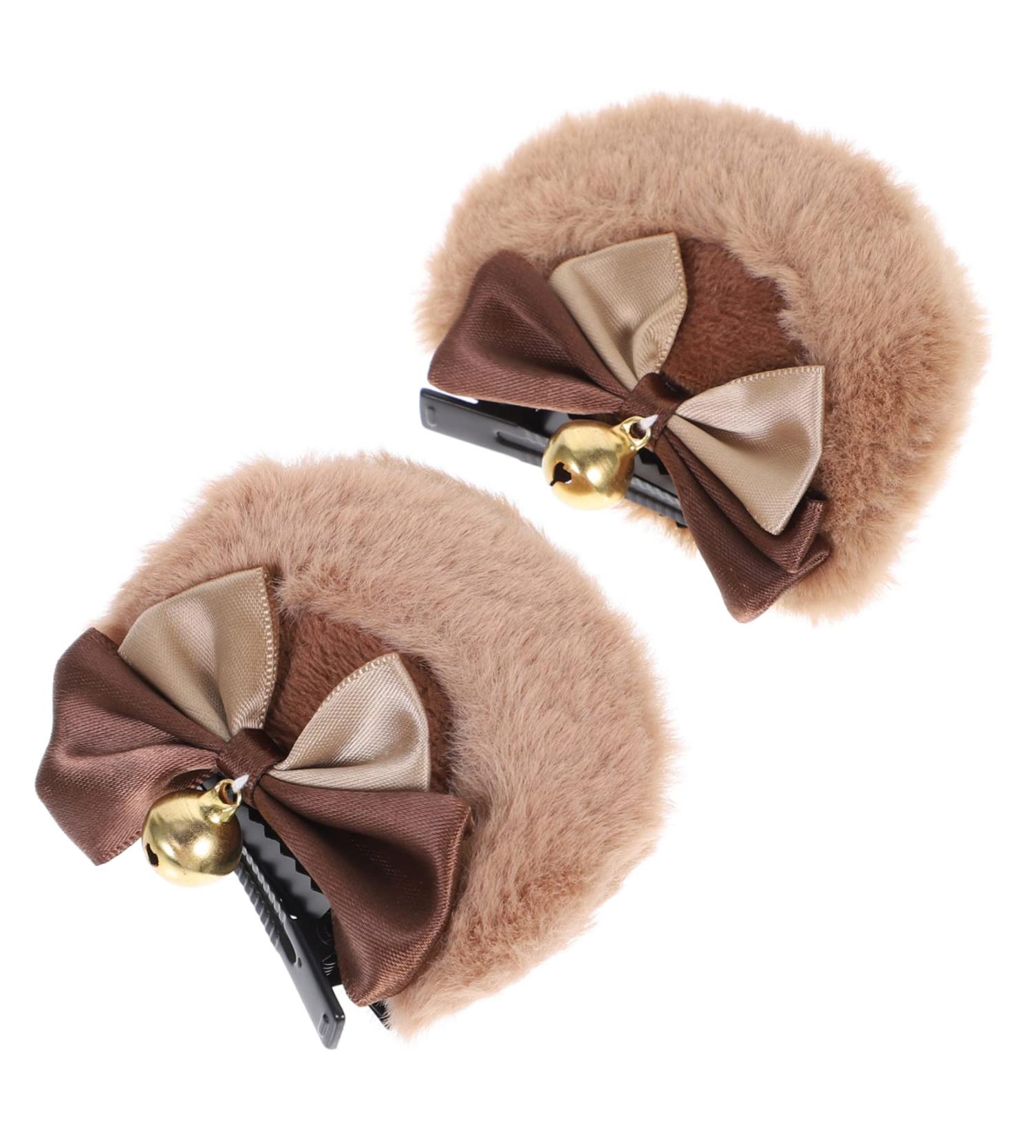 FRCOLOR 3 Pairs bear ear hair clip cosplay ear hair clip kawaii hair clips fluffy animal ears bear hair clips bear headband hair clip halloween bear ears accessories Miss polyester girl - Buy Online on GoSupps.com