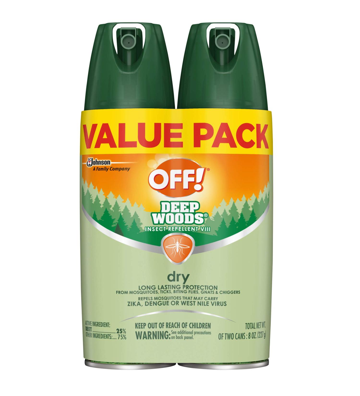 OFF! Deep Woods Insect Repellent Aerosol, Dry, Non-Greasy Formula, Bug Spray with Long Lasting Protection from Mosquitoes, 8 oz (Pack of 2) - Buy Online on GoSupps.com