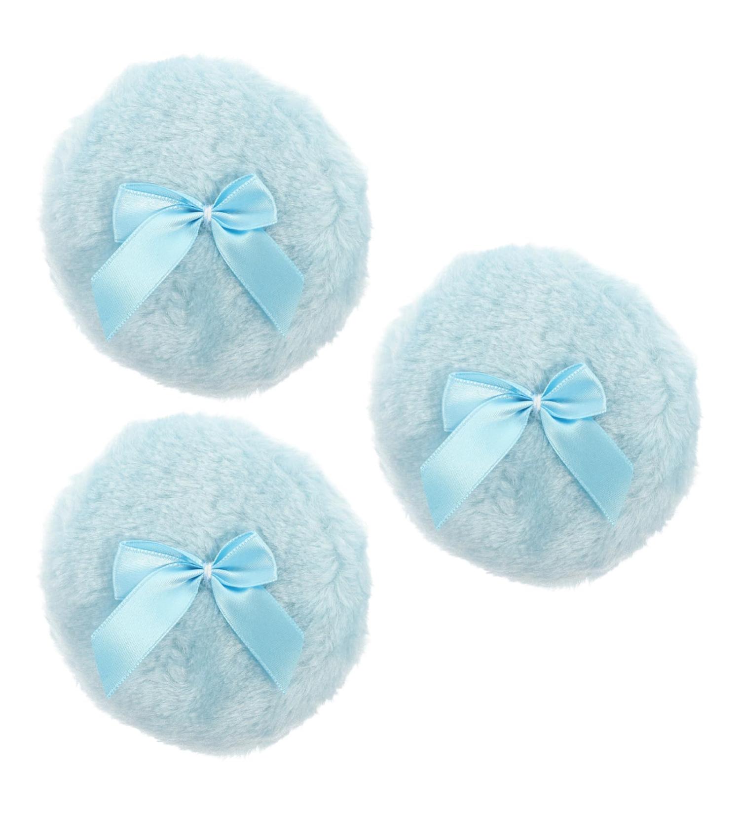 Housoutil Houppettes Poudre B b 3 Pcs Ronde Coton Doux Bleu N ud Confortable pour Soin Apr s Bain Usage Voyage 10x10x3cm Bleu Ciel - Buy Online on GoSupps.com