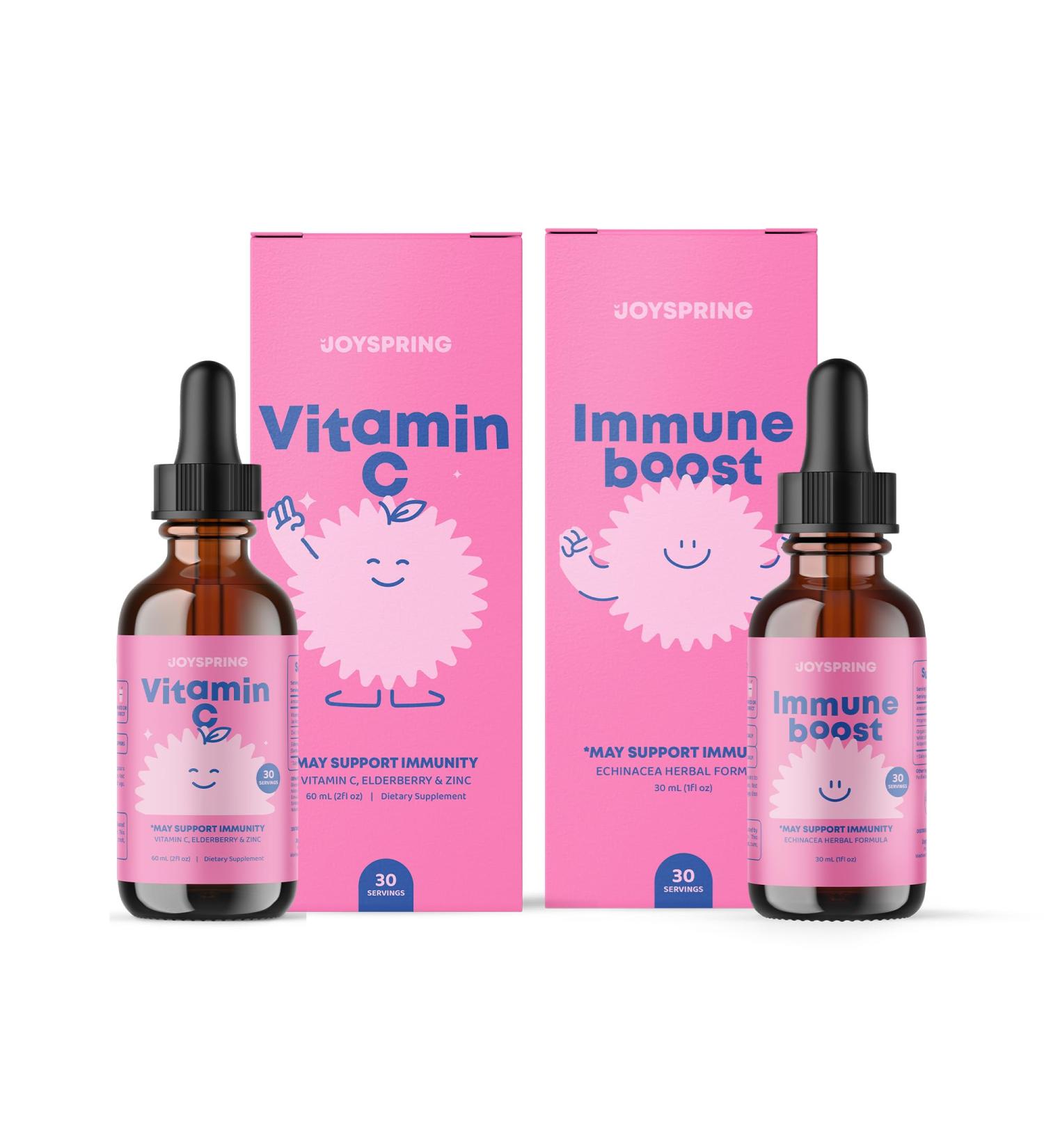 JoySpring Immune and Vitamin C Drops for Kids - Buy Online on GoSupps.com