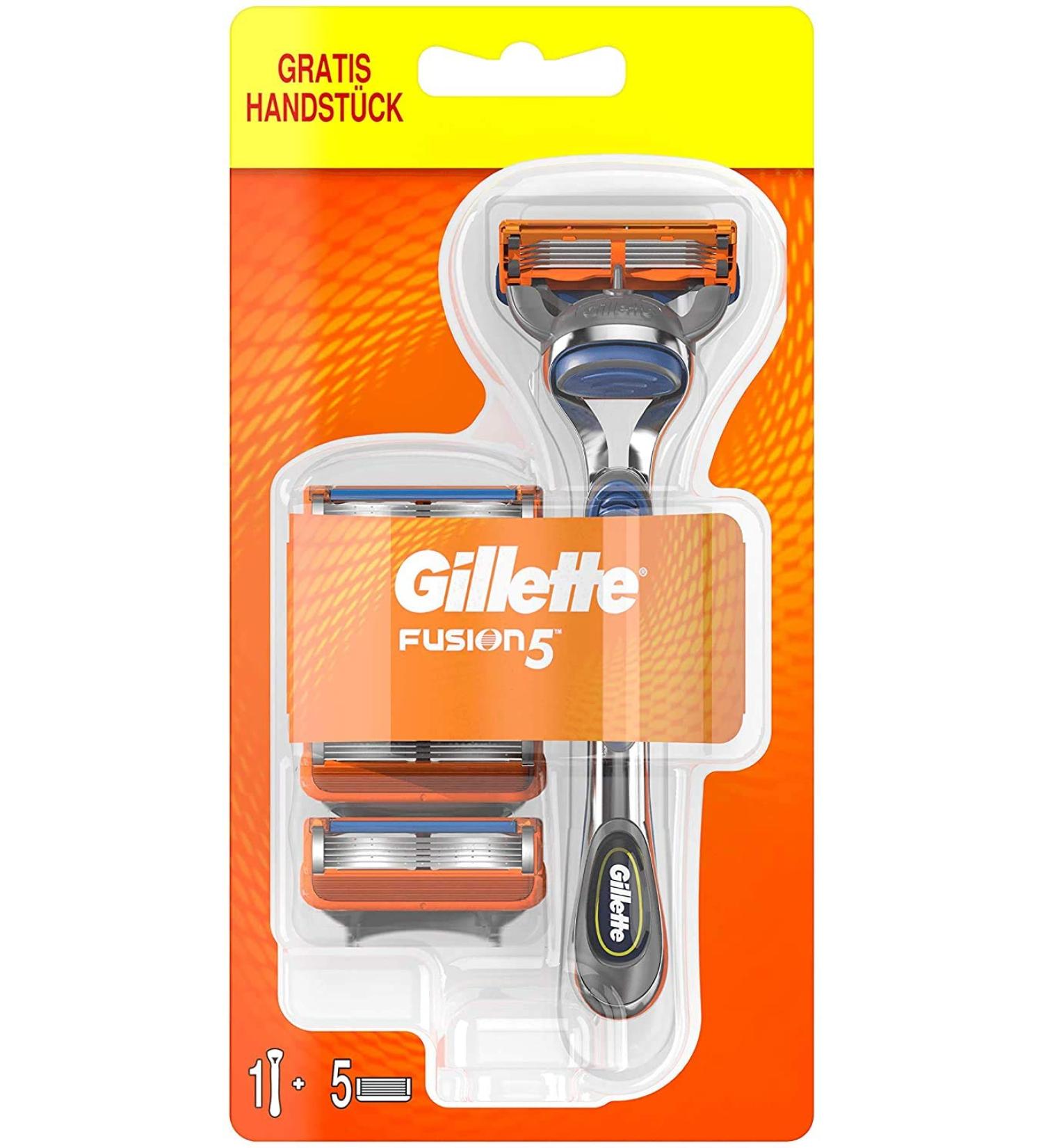 Buy Gillette Fusion 5 Razor for Men with Trimmer Blade & Lubricated Coating | 5 Razor Blades Included - International Shipping Available - Buy Online on GoSupps.com