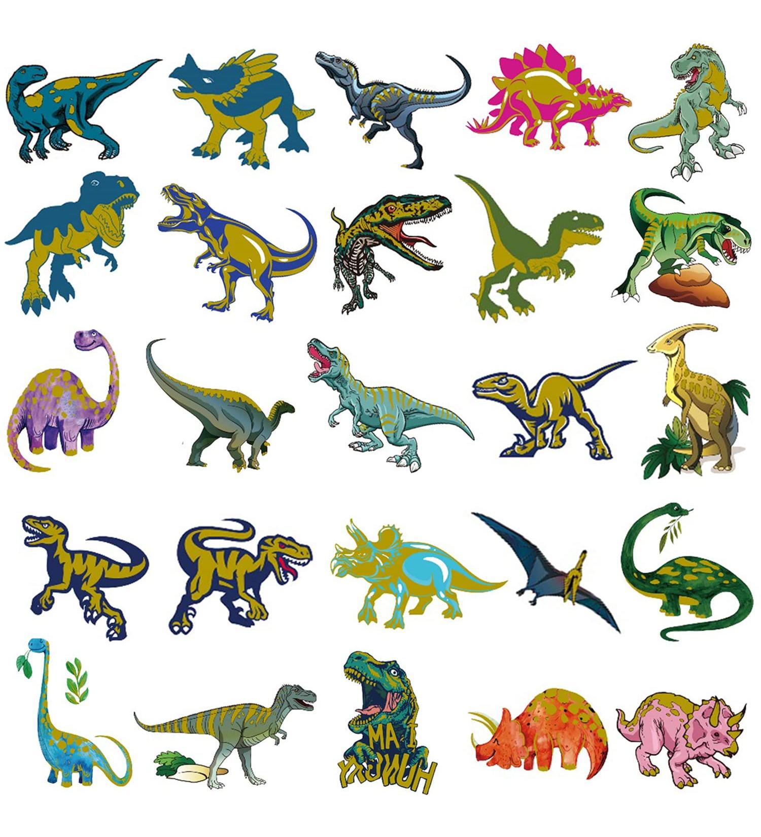 Glitter Dinosaur Tattoos for Boys - Fun Fake Tattoos for Kids' Parties & T-Rex Decorations - Buy Online on GoSupps.com