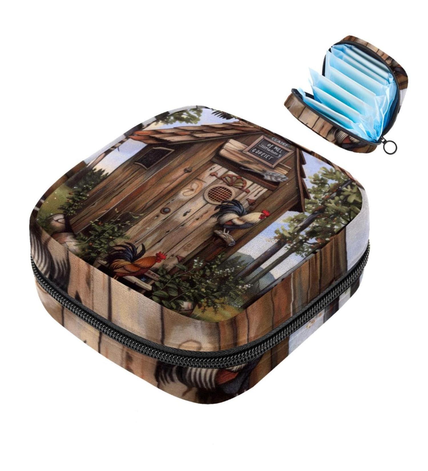 MuooouM Portable Storage Bag for Women's Bandages - Pineapple & Palm Leaves - Menstrual Cup Organizer - Perfect for Teenagers & First Period Essentials - Color 7 - Buy Online on GoSupps.com