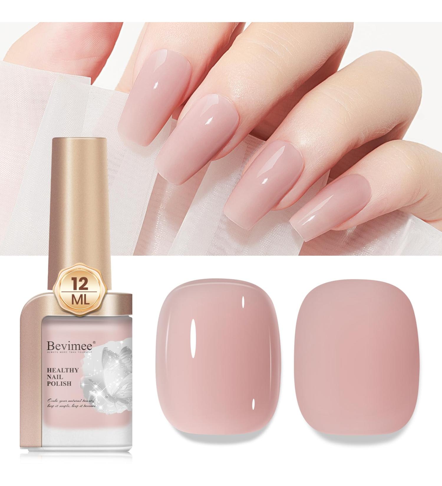 Fast Drying Holographic Nail Polish 12ML | Sheer Nude High Coverage Water-Based Lacquer - No UV/LED Required | ZJY020 - Buy Online on GoSupps.com