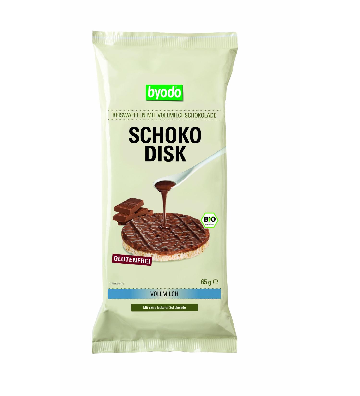 Byodo Organic Chocolate Rice Cakes Milk Chocolate 65 g Milk Chocolate Okolada