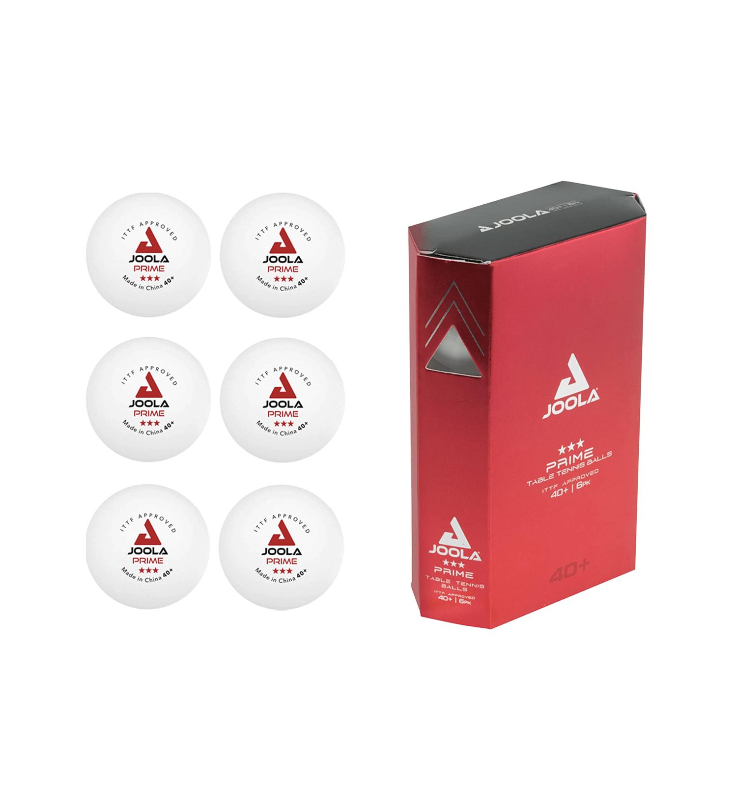 Joola Prime 40+ White Table Tennis Balls - 6 Count Pack - Buy Online on GoSupps.com