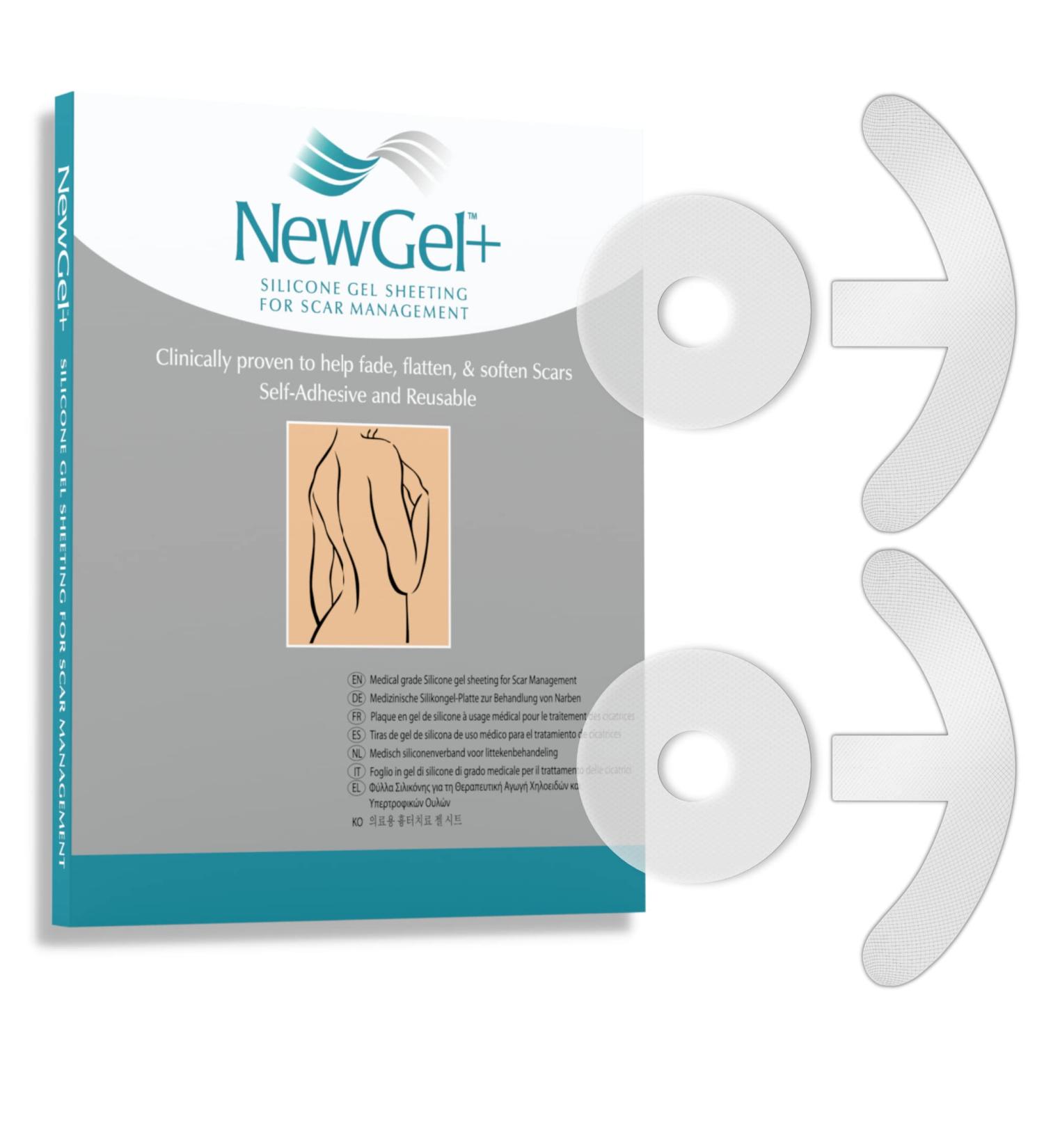 NewGel+ Advanced Silicone Scar Treatment Sheets for Breast Reconstruction Surgery Anchor Scars - 4-Count, Clear - Buy Online on GoSupps.com