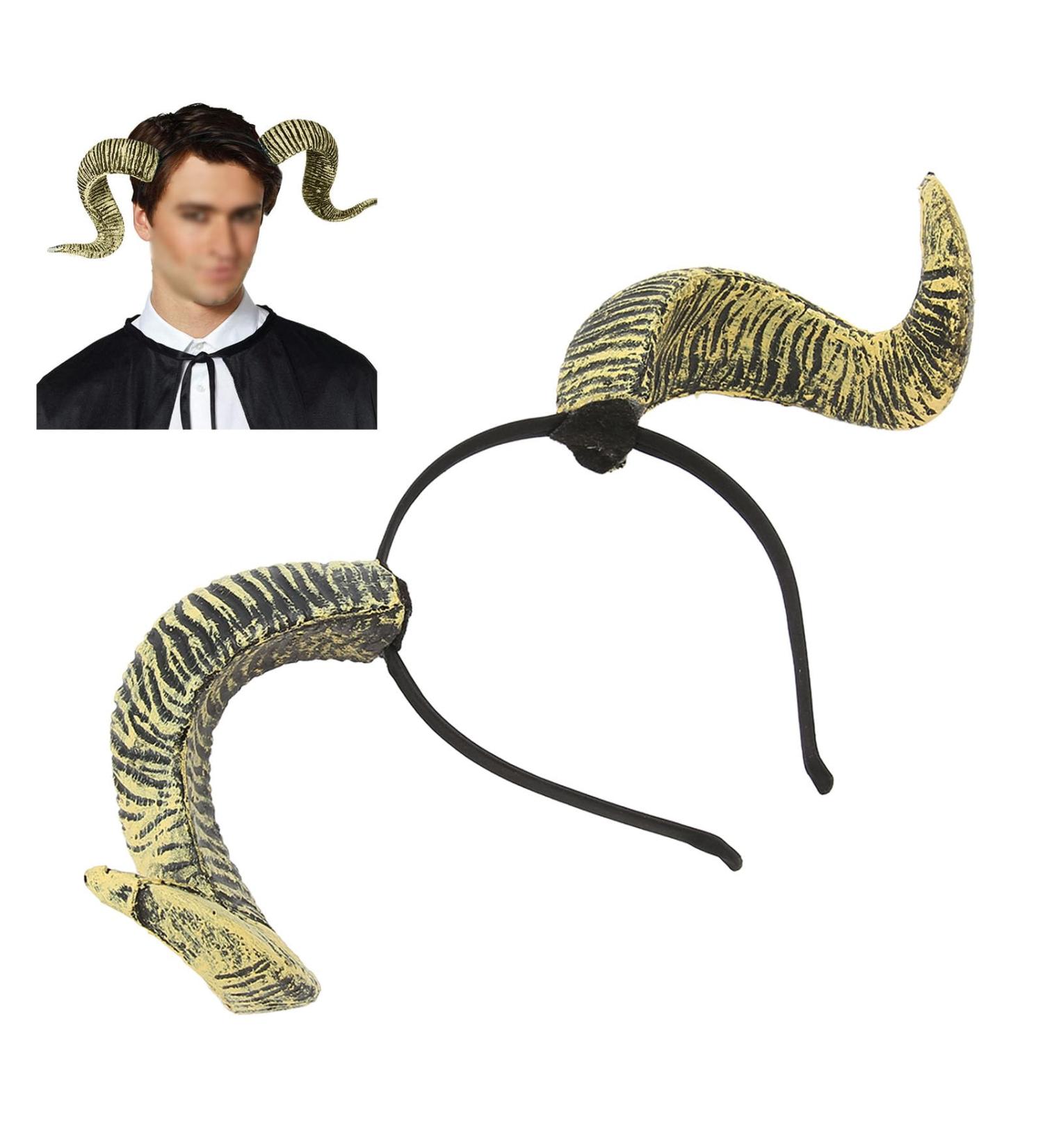 Shop Halloween Horn Headband | Adjustable Sheep Ears Cosplay Headband for Costume & Photo Props - Buy Online on GoSupps.com