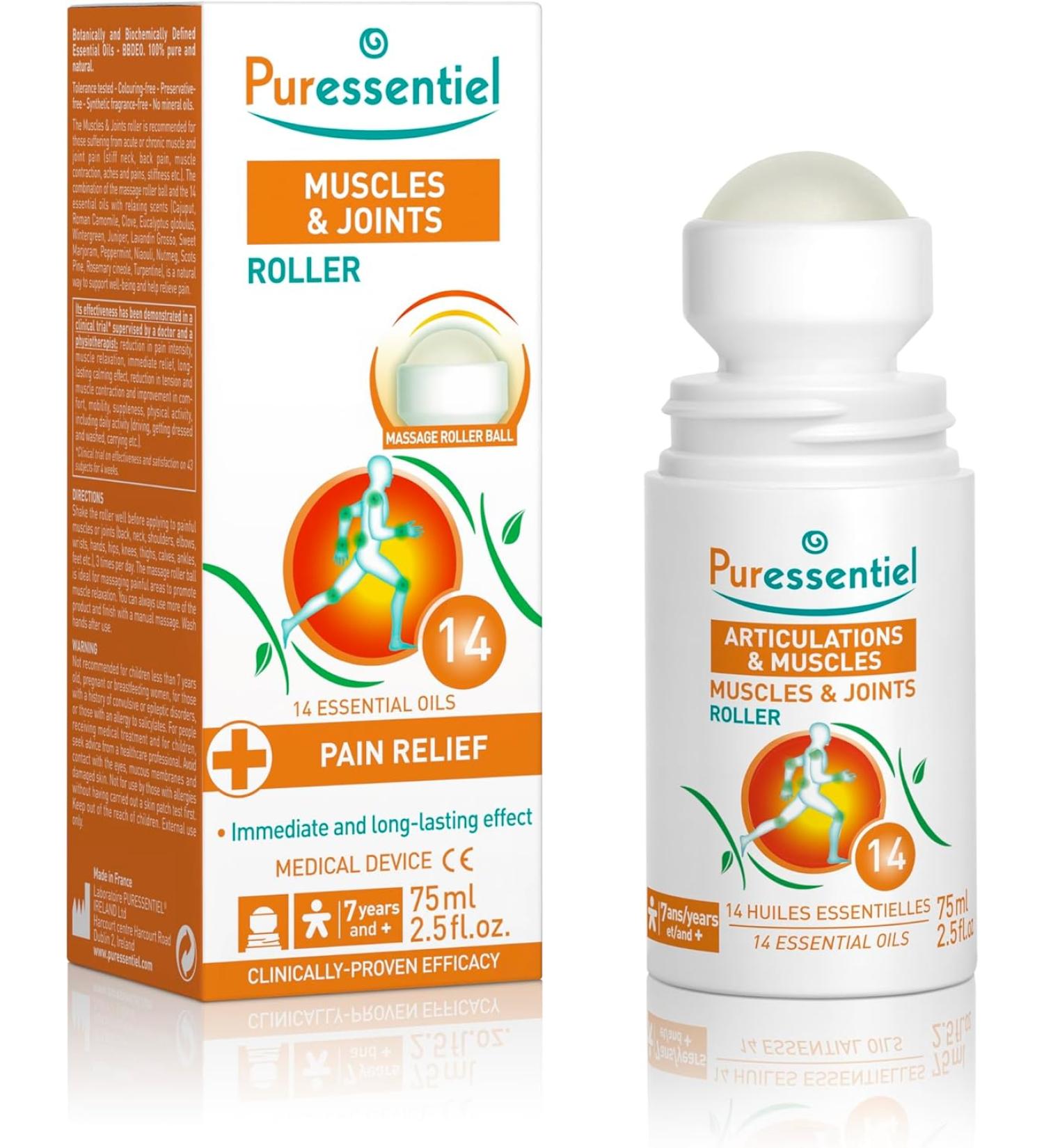 Puressentiel Muscles & Joints Roll-On - 2.5 Fl Oz. - Buy Online on GoSupps.com