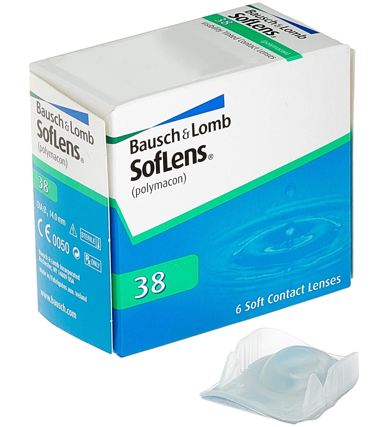 Bausch + Lomb Soflens 38 Monthly Contact Lenses | Spherical Soft 6 Pieces | BC 8.7mm DIA 14mm -2.0 Diopters | International Shipping - Buy Online on GoSupps.com