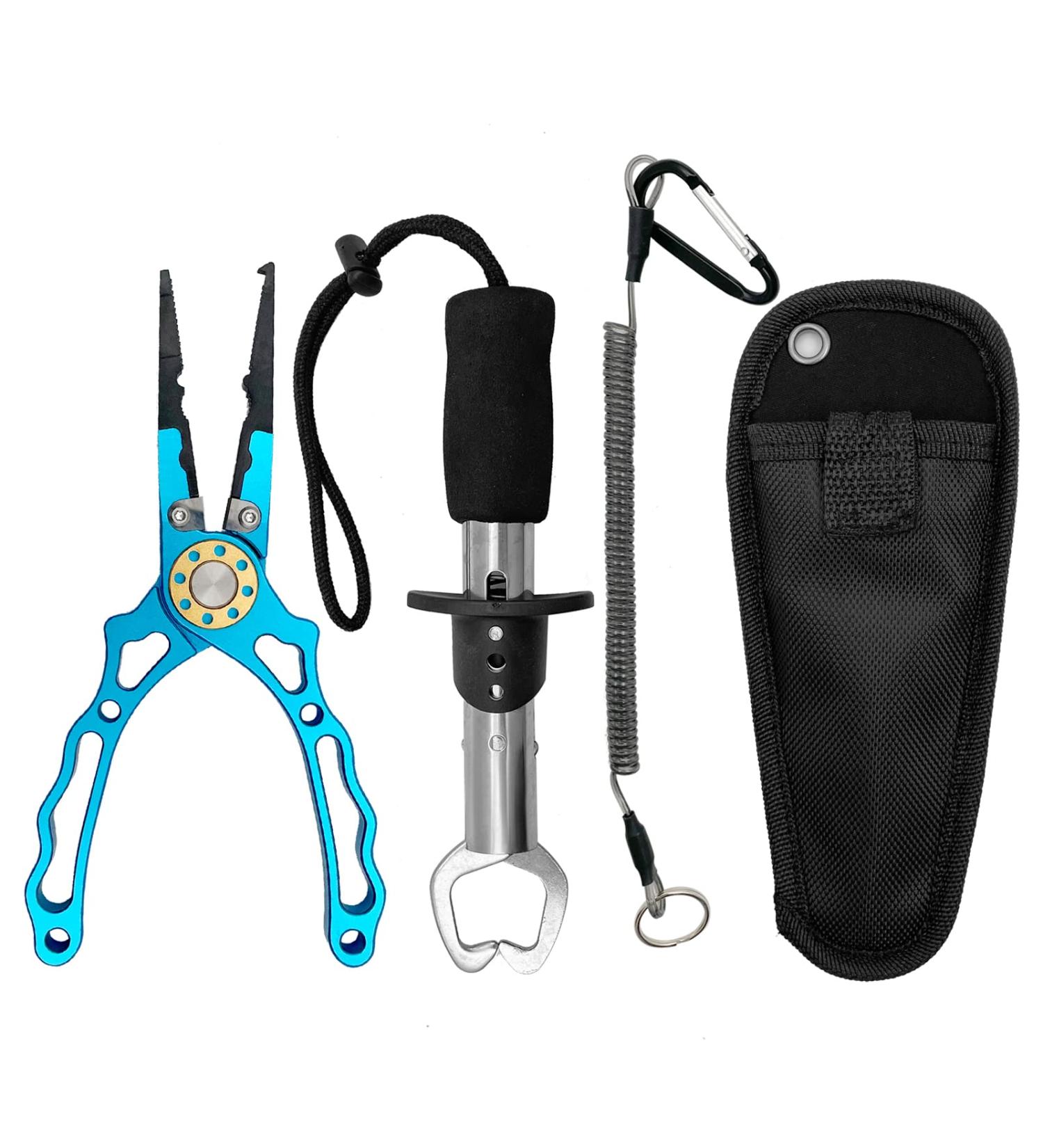 Ismosm Fishing Pliers & Gripper: Multi-Functional Gear for Salt & Fresh Water - Blue - Buy Online on GoSupps.com