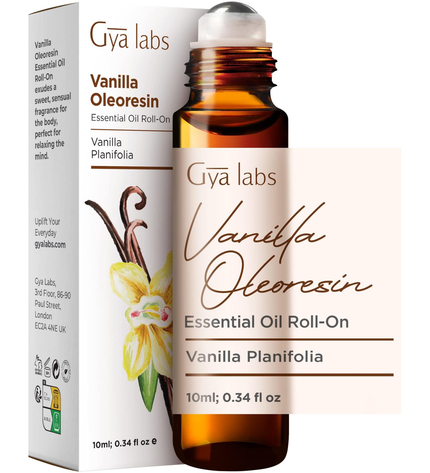Gya Labs Vanilla Essential Oil Roll-On 10ml - Sweet & Floral Scent - Pack of 1 - Buy Online on GoSupps.com