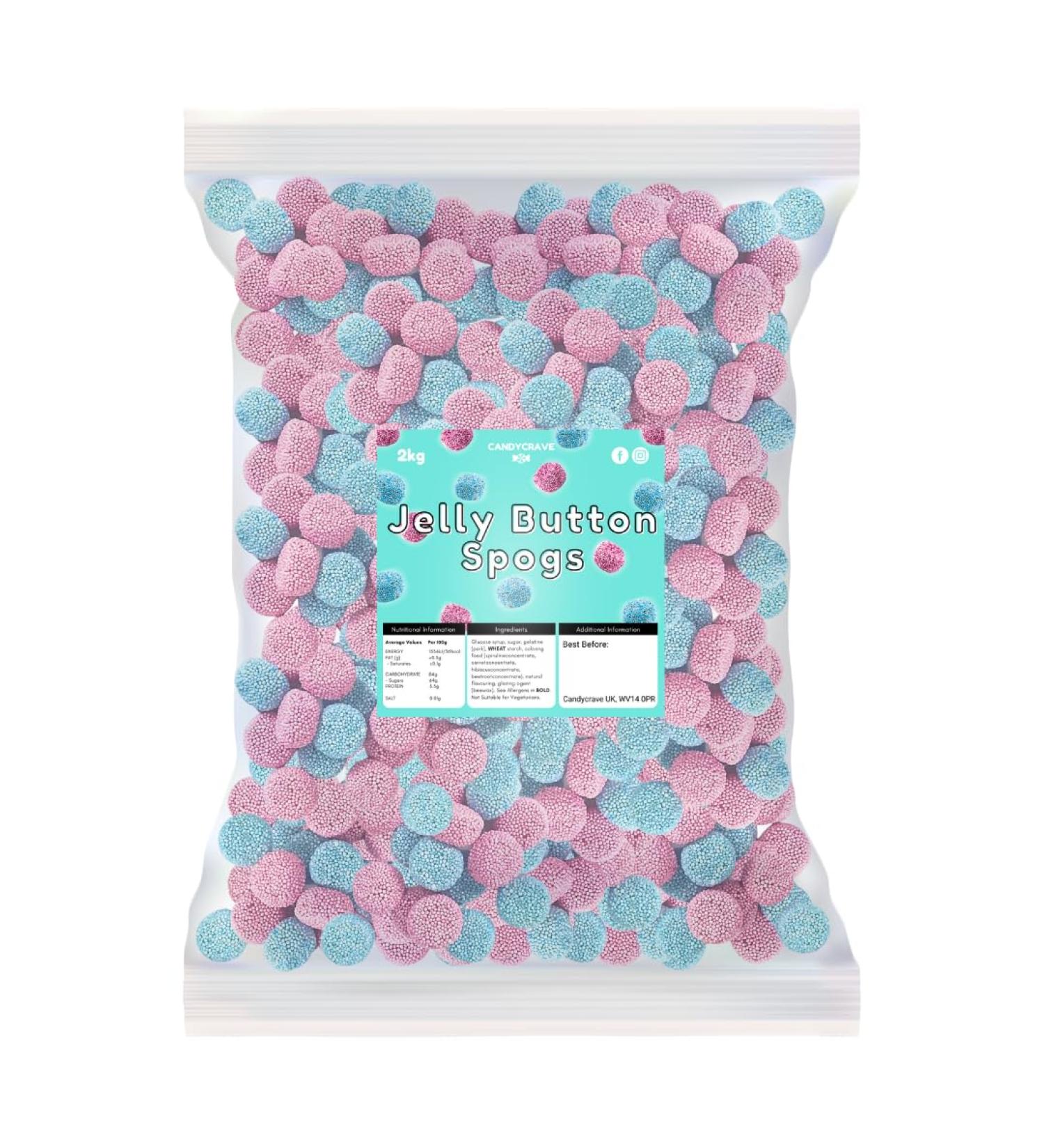 Candycrave - Jelly Buttons Spogs 2kg Bulk Bag - Buy Online on GoSupps.com