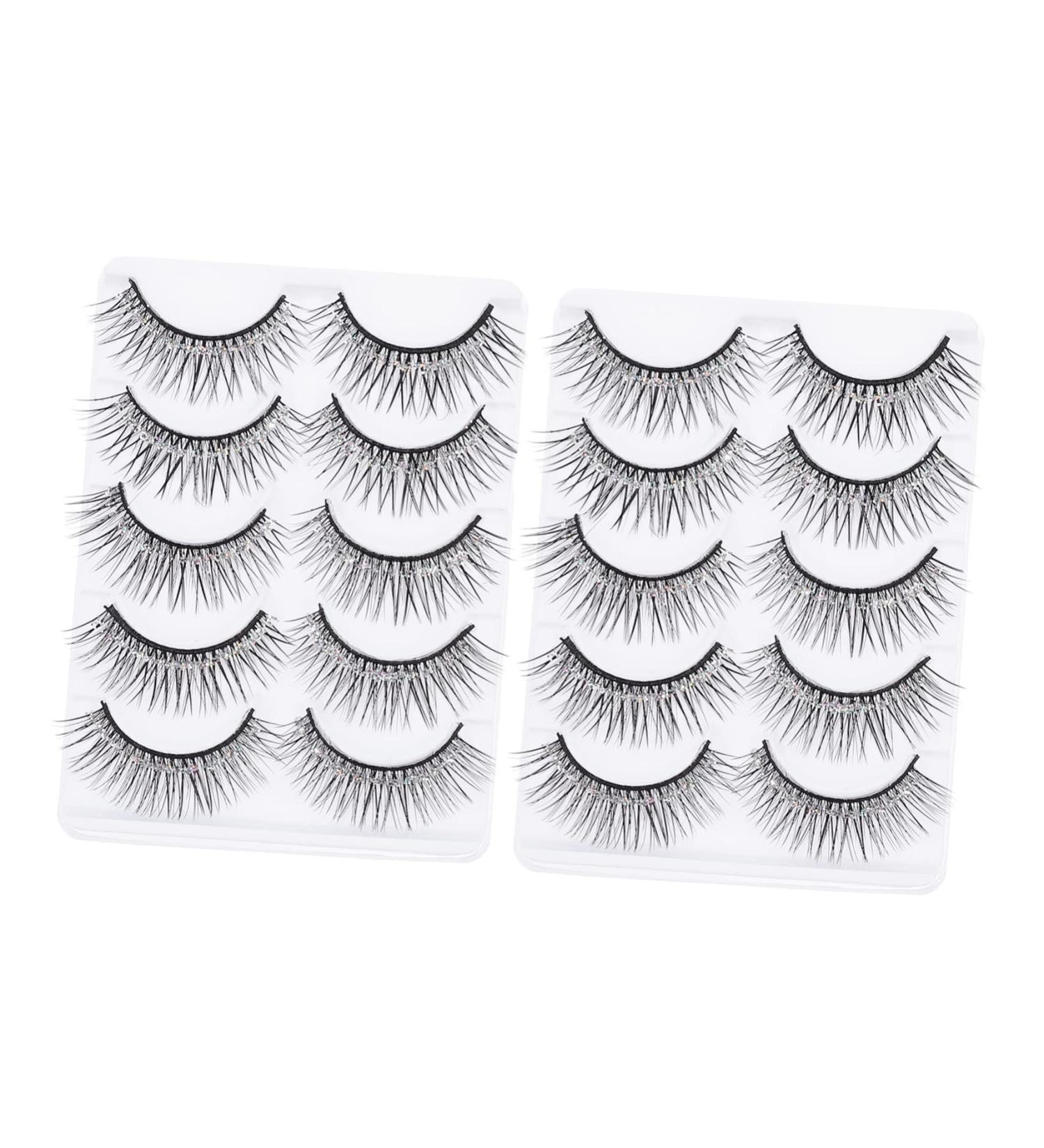 minkissy 10 Pairs Eyelashes Fluffy Eyeslash Natural Eye Lashes Halloween Makeup Supplies Long Extension Eyeslash Christmas Eye Lashes Makeup Lash Makeup Eyelash 3d Fiber Multi-layer - Buy Online on GoSupps.com