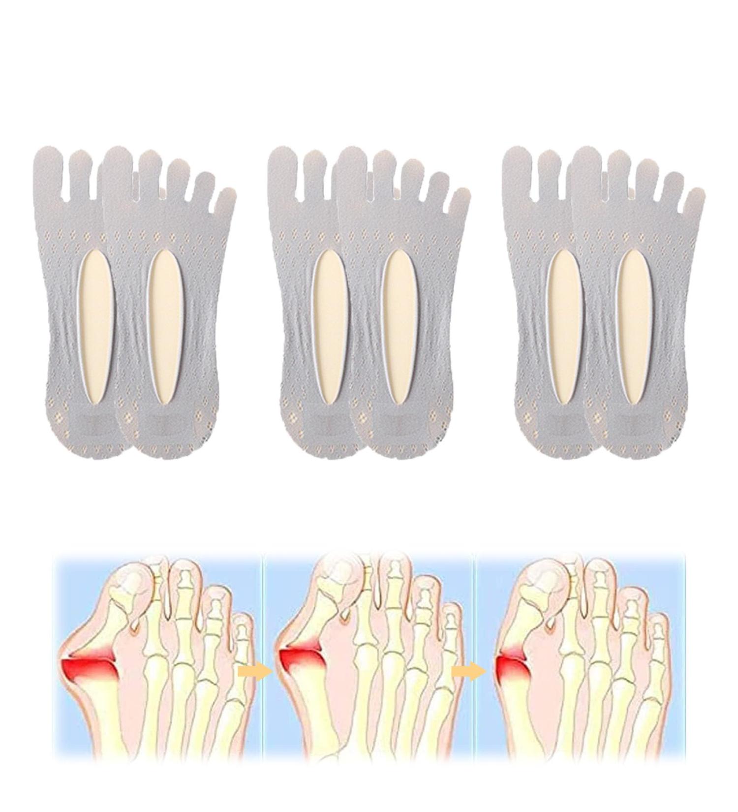 LSNTUU Orthopedic Bunion Relief Socks for Women - Grey 3 Pair Set - Buy Online on GoSupps.com