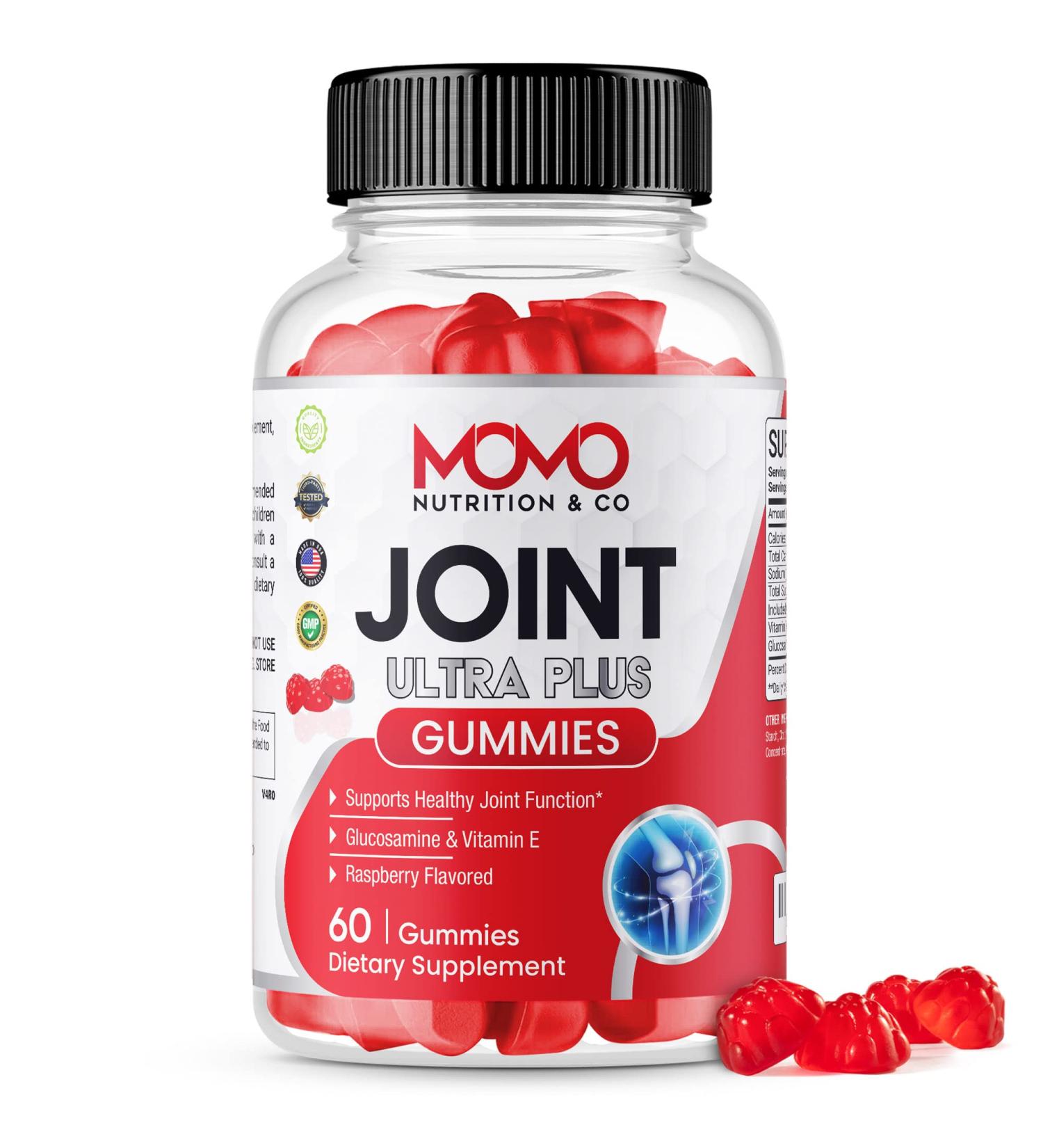 Momo Nutrition & Co Joint Ultra Plus Supplement - Glucosamine & Vitamin E Gummies for Healthy Joint Support & Pain Relief - 60ct - Buy Online on GoSupps.com