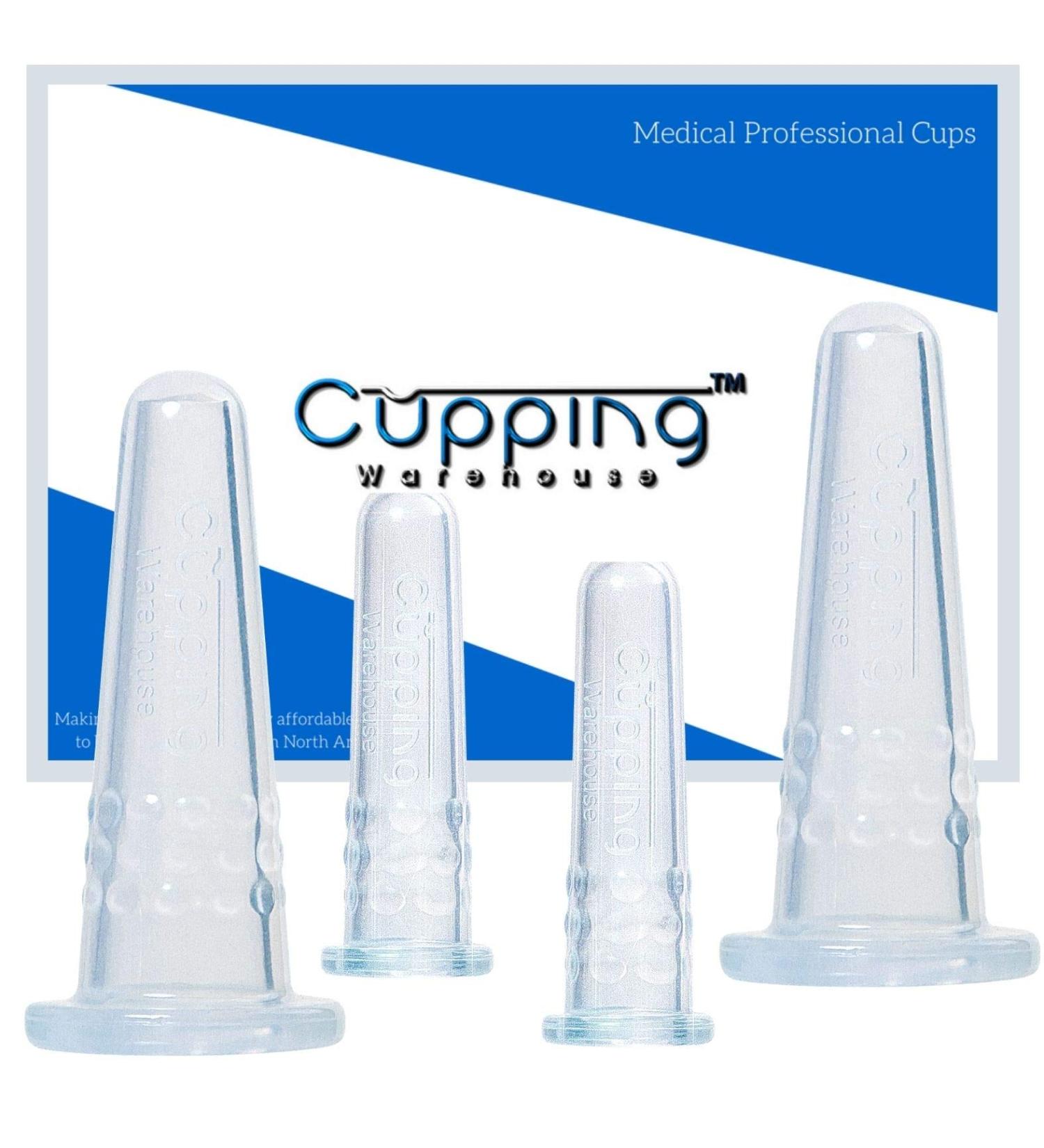 Cupping Warehouse Grip Facial 4-Piece Set | Professional & Home Spa Cupping Therapy for Anti-Aging Wrinkles Scars & Sinus Drainage - Buy Online on GoSupps.com