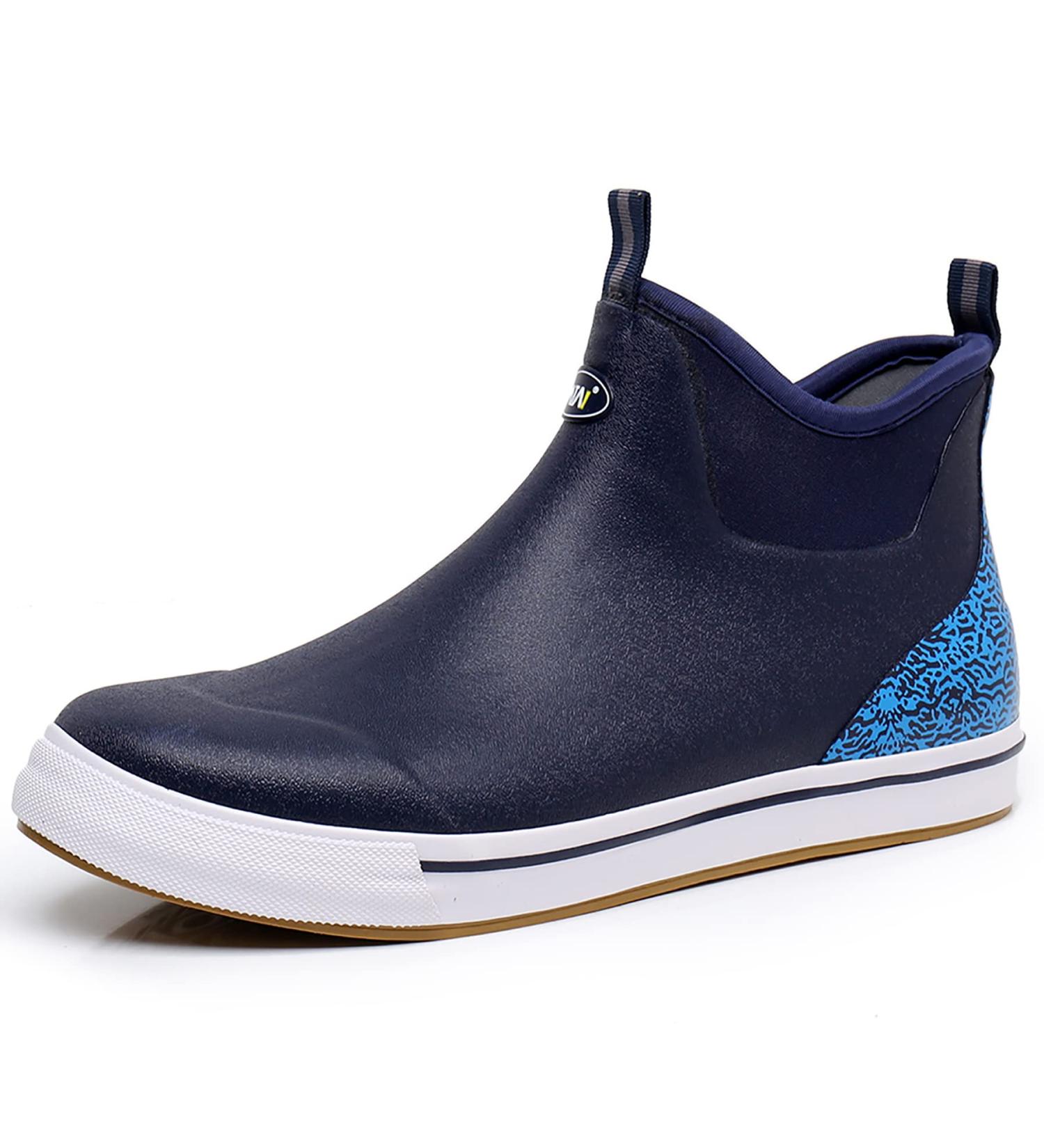 WTW Unisex Waterproof Rain Boots - Rubber Fishing Deck Shoes 11W/9M Navy - Buy Online on GoSupps.com