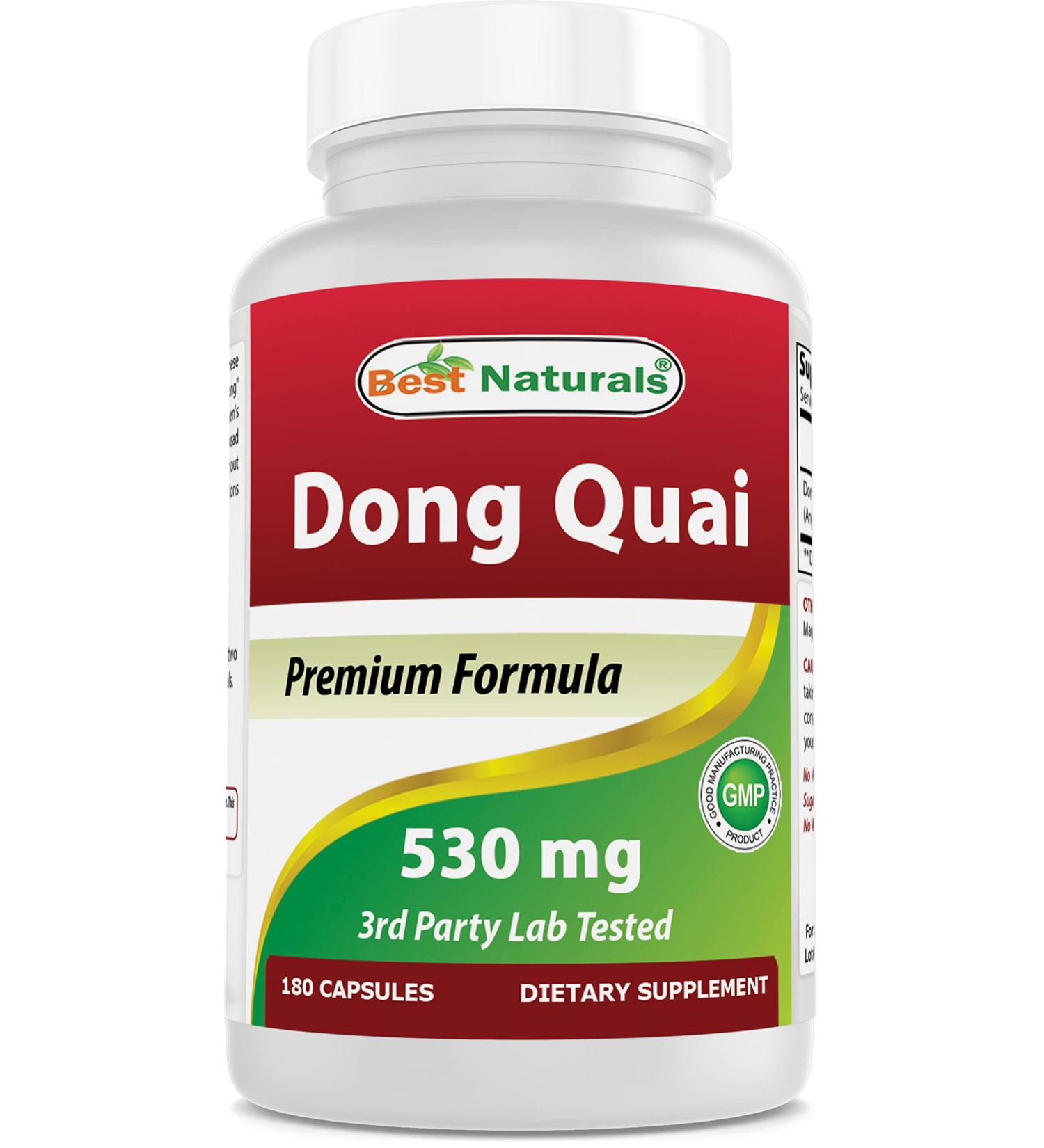 Best Naturals Dong Quai 530mg 180 Capsules - Natural Menopause Support - Buy Online on GoSupps.com