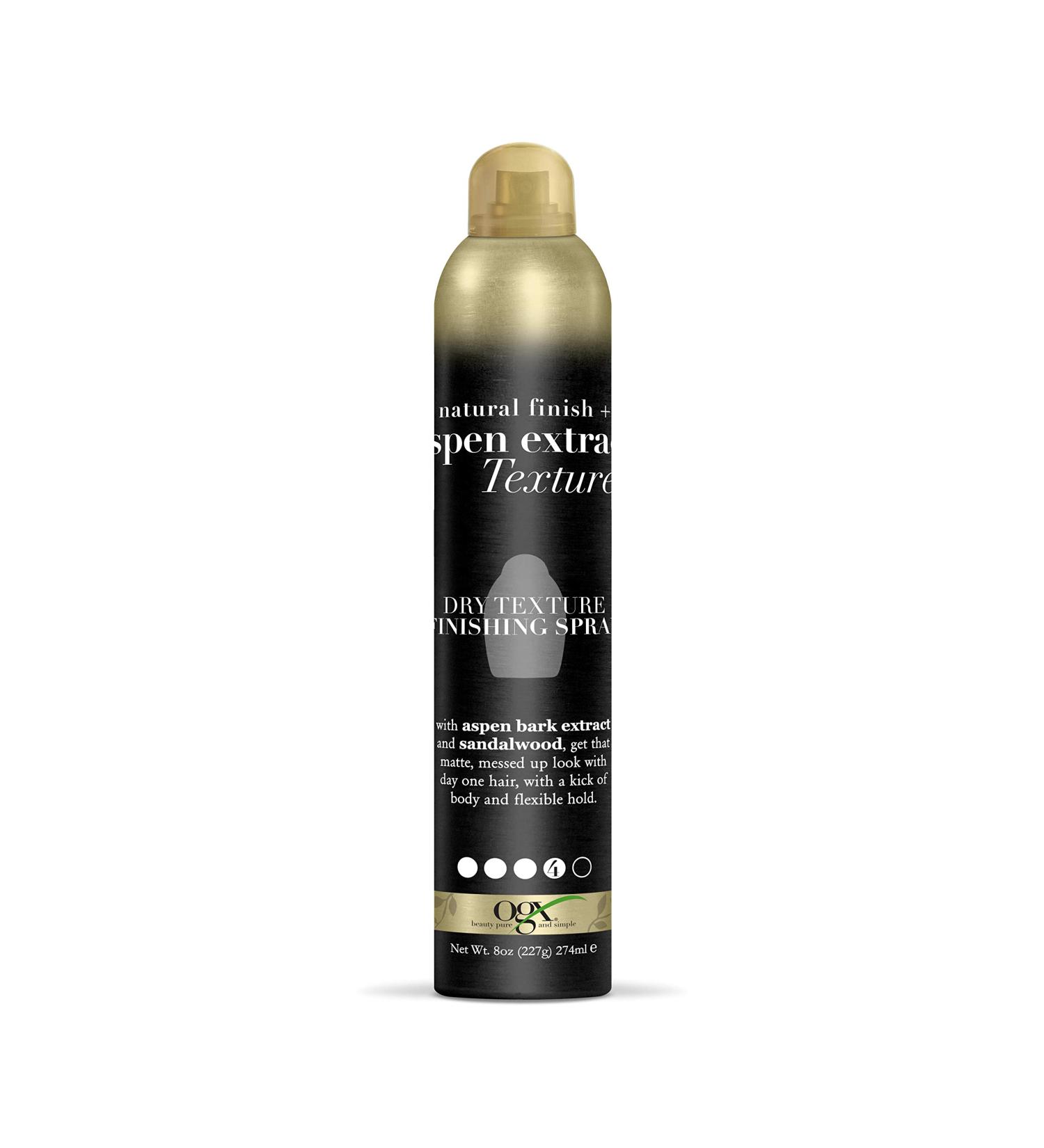 OGX Natural Finish Aspen Extract Dry Texture Hair Spray 8 oz - Salon Quality Hold & Volume - Buy Online on GoSupps.com
