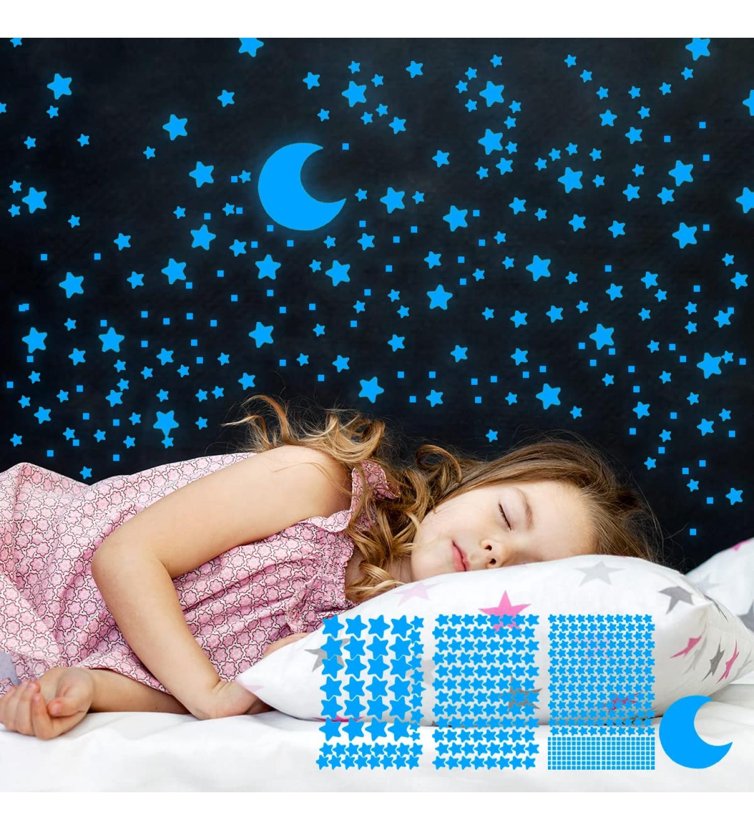 Glow Ceiling Stars Blue - Kids Bedroom Decor Wall Stickers - Buy Online on GoSupps.com