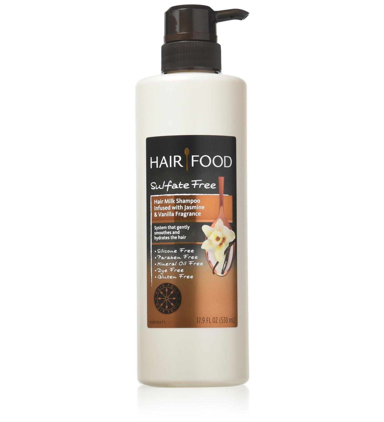 Buy Hair Food Sulfate-Free Hair Milk Shampoo with Jasmine & Vanilla 17.9 Fl Oz Nourishing & Moisturizing Formula for All Hair Types - Buy Online on GoSupps.com