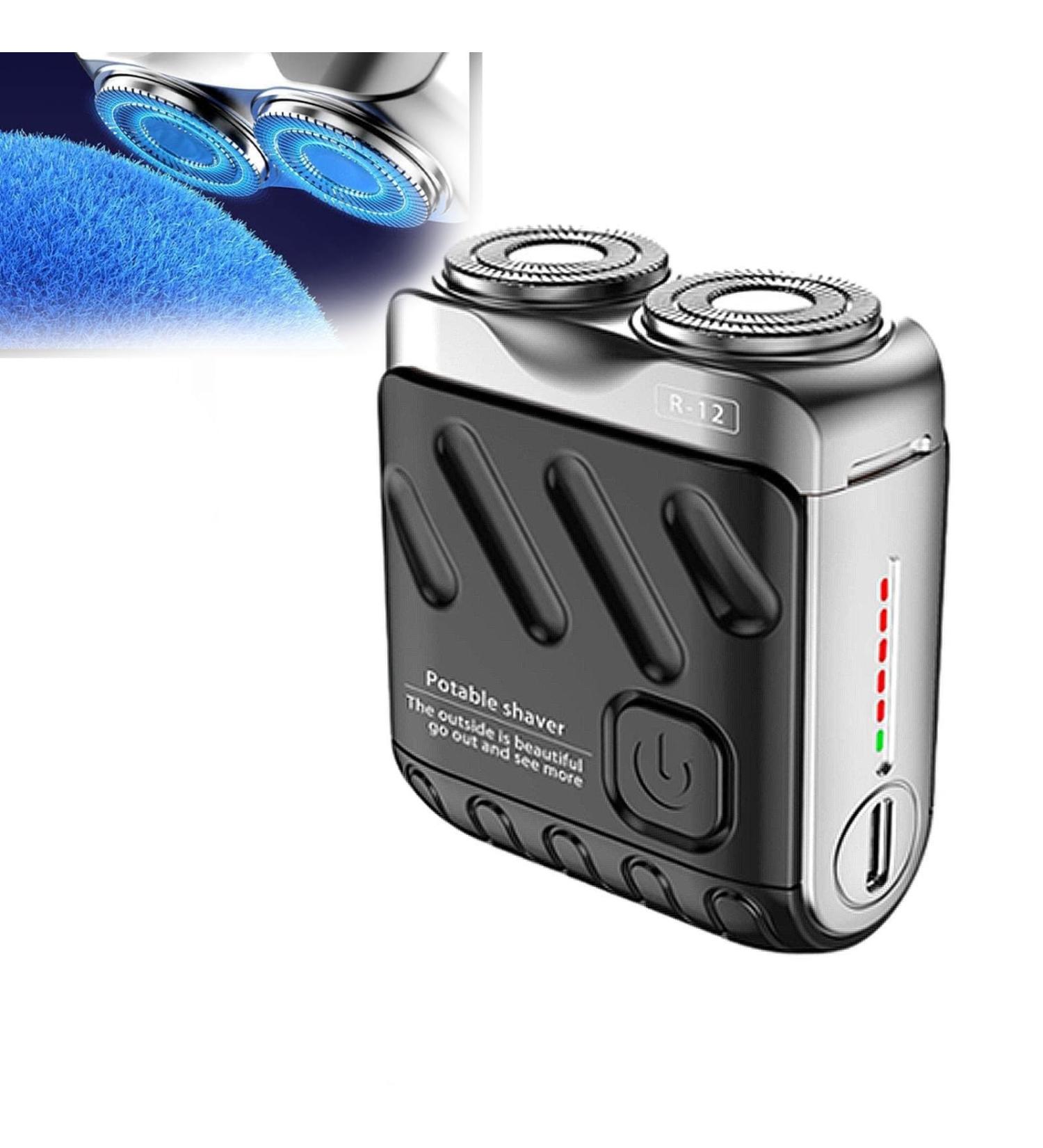 Men's Mini Portable Razor - Wet & Dry Waterproof Pocket Shaver One-Touch Travel Shaver Rechargeable Cordless Rotary Shaver Face Wash Professional Shaver Orange - Buy Online on GoSupps.com