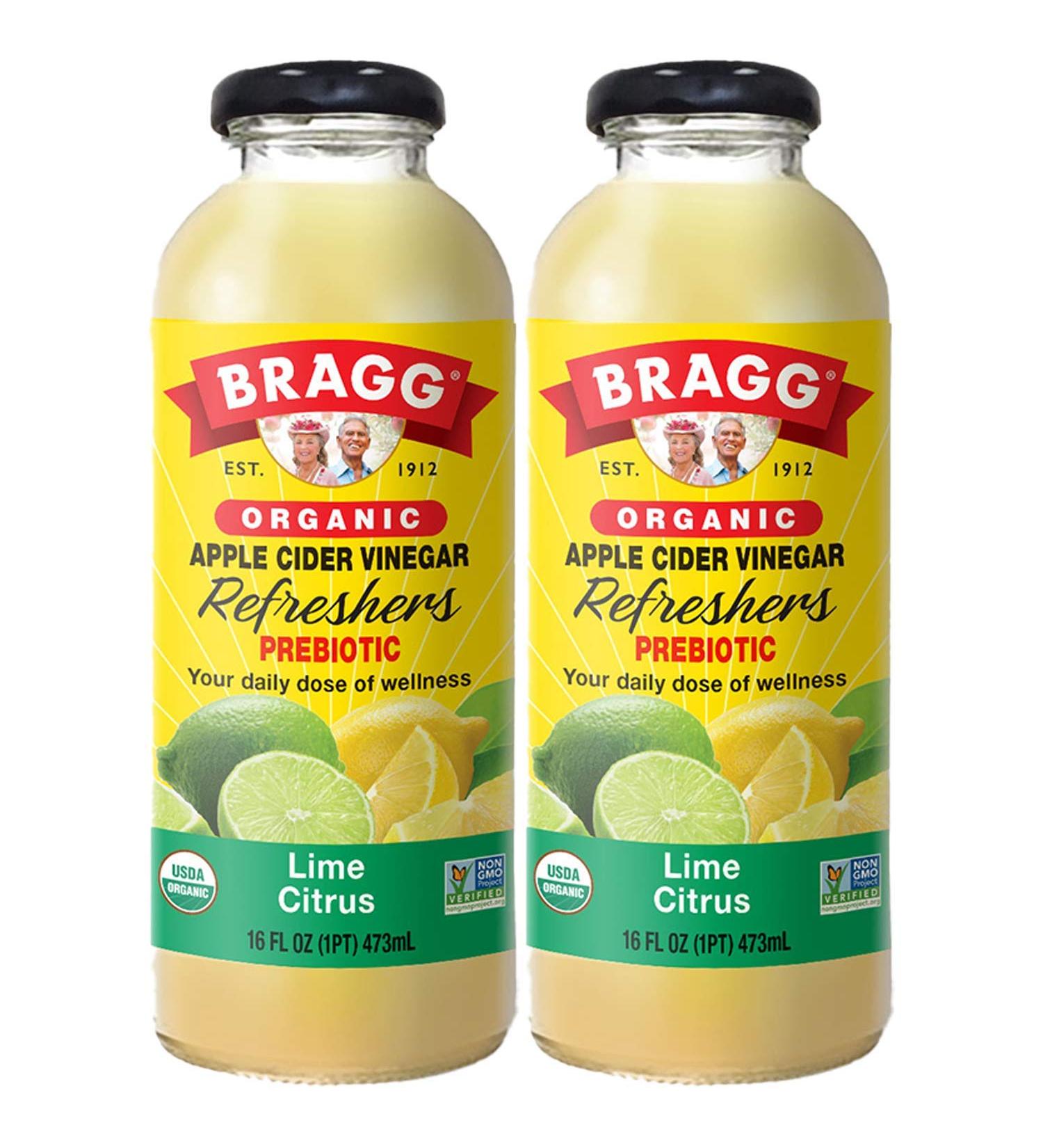 Bragg Organic Apple Cider Vinegar Limeade Drink 16 oz (Pack of 2) - All Natural - Buy Online on GoSupps.com