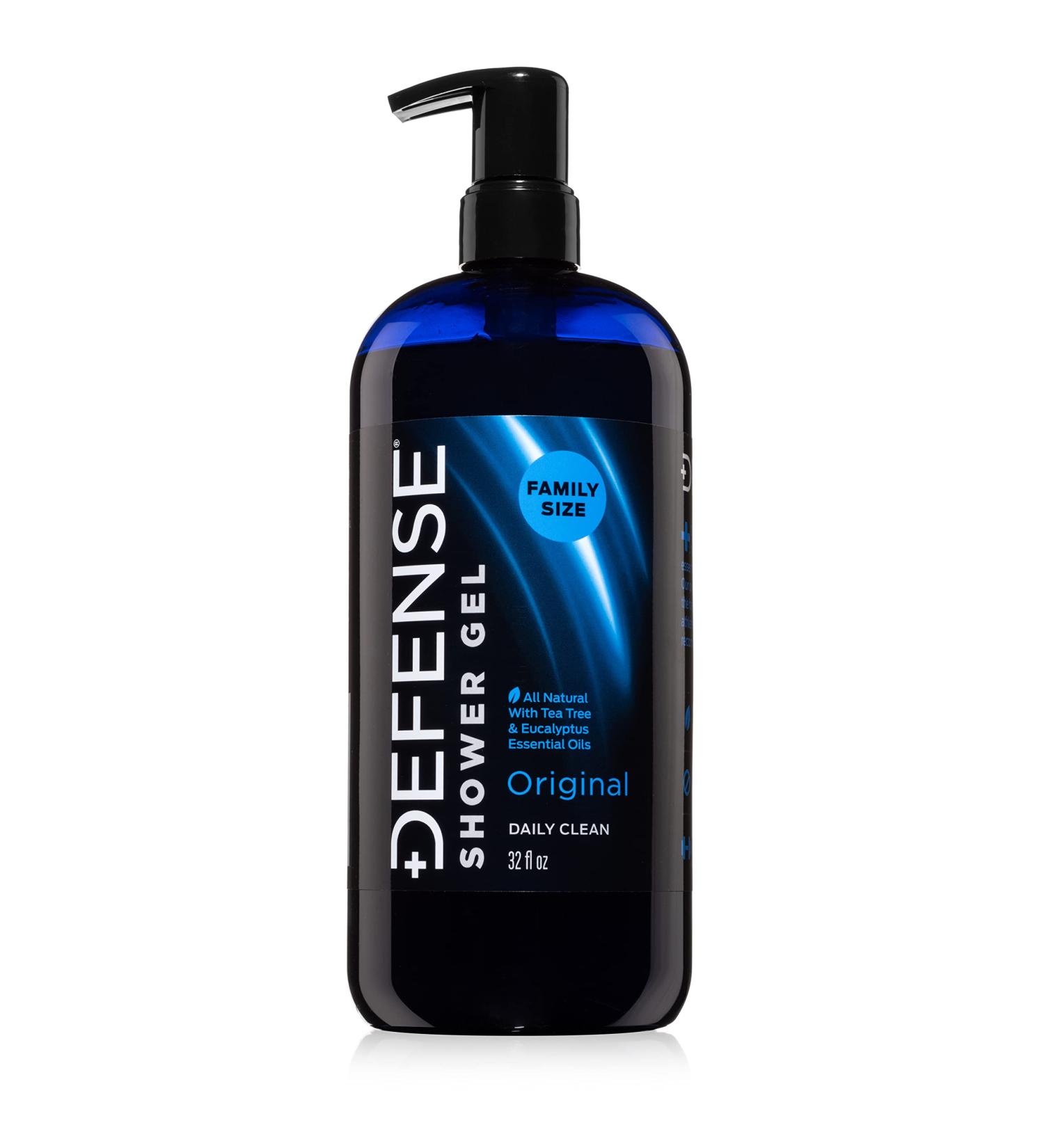 Defense Soap Body Wash 32oz - Natural Tea Tree & Eucalyptus Shower Gel with Aloe Vera - Buy Online on GoSupps.com