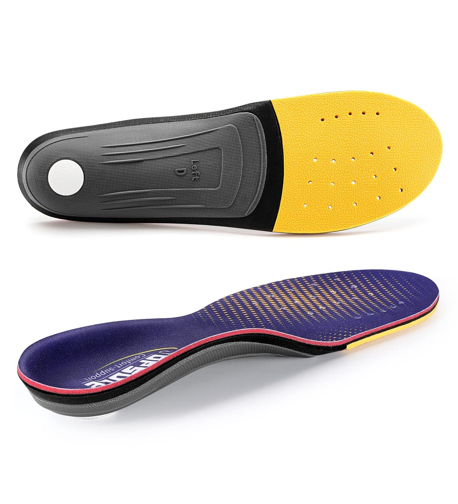 Topsole Orthopedic Insoles for Plantar Fasciitis Flat Foot & Heel Spur - Comfort Shoe Inserts for Men & Women (EU 47-48 30.5cm) - Blue - Buy Online on GoSupps.com