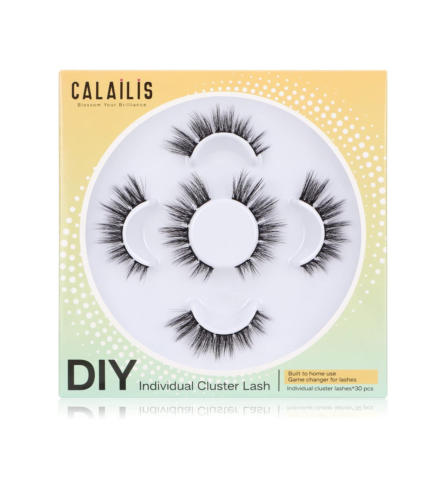DIY Cluster Lash Extension Kit - CALAILIS Faux Mink Lashes for Natural Look | 3 Pairs of Individual Cluster Lashes - Buy Online on GoSupps.com