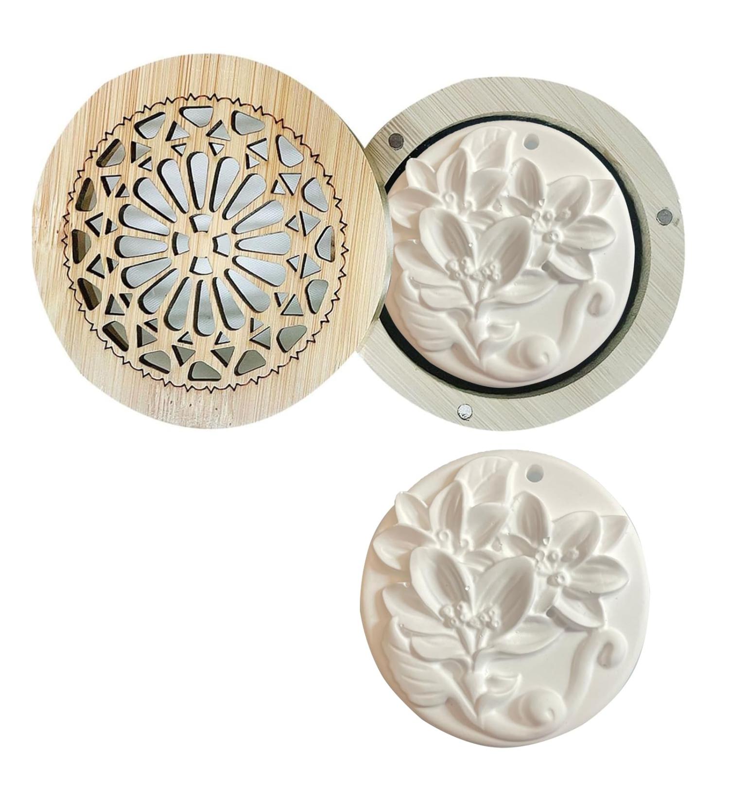 Essential Oil Diffuser Mini Stone Ornament | Aromatherapy Air Diffuser with Wooden Incense Box for Home & Office - Buy Online on GoSupps.com