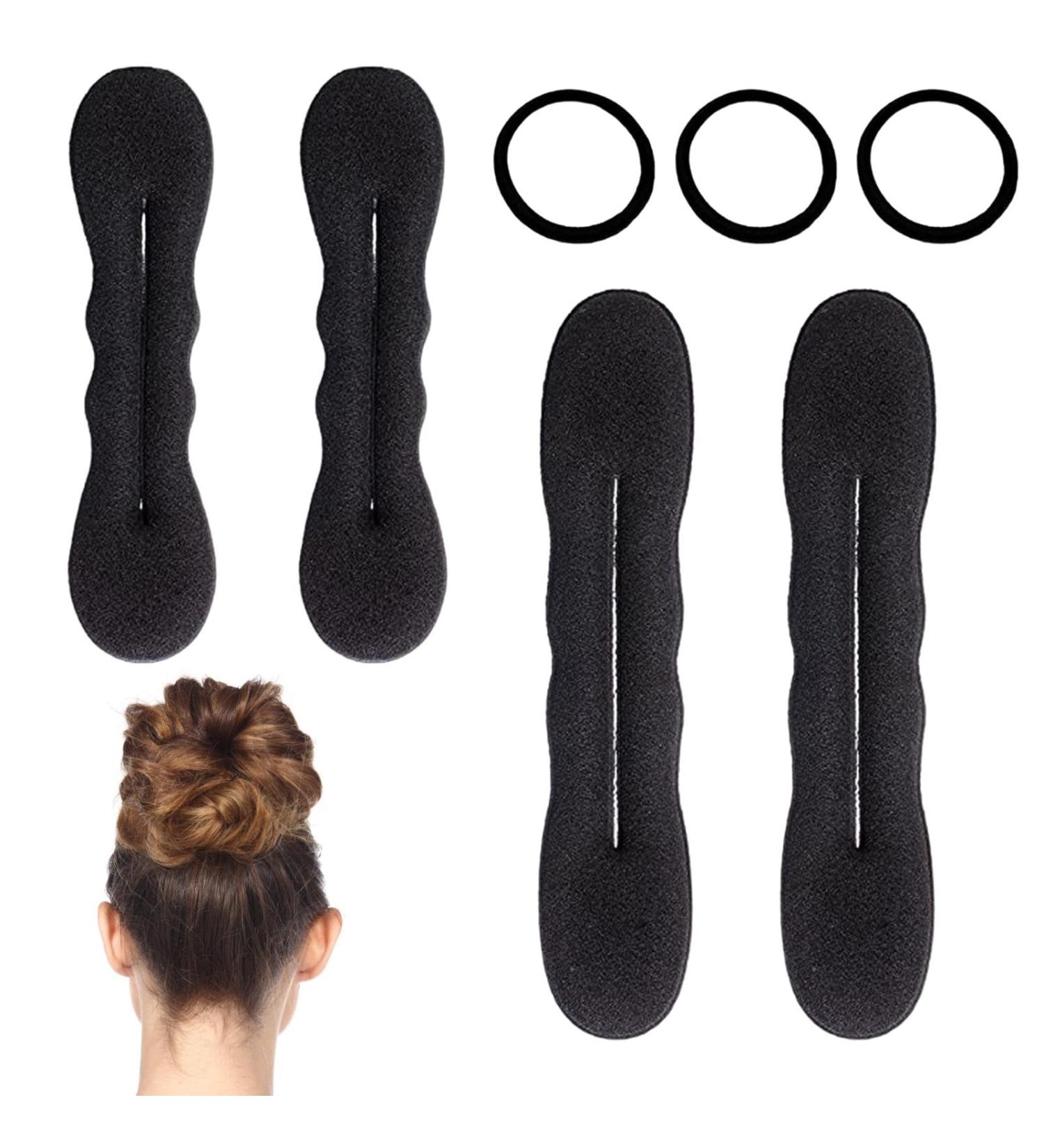 7pcs Hair Bun Maker Bun Makers for Hair Magic Bun Hair Donut Black Small Hair Doughnut Maker Sponge Hair Foam Hair Updo Tools Hair Style Hair Styling Accessories for Girls Women(Black) - Buy Online on GoSupps.com