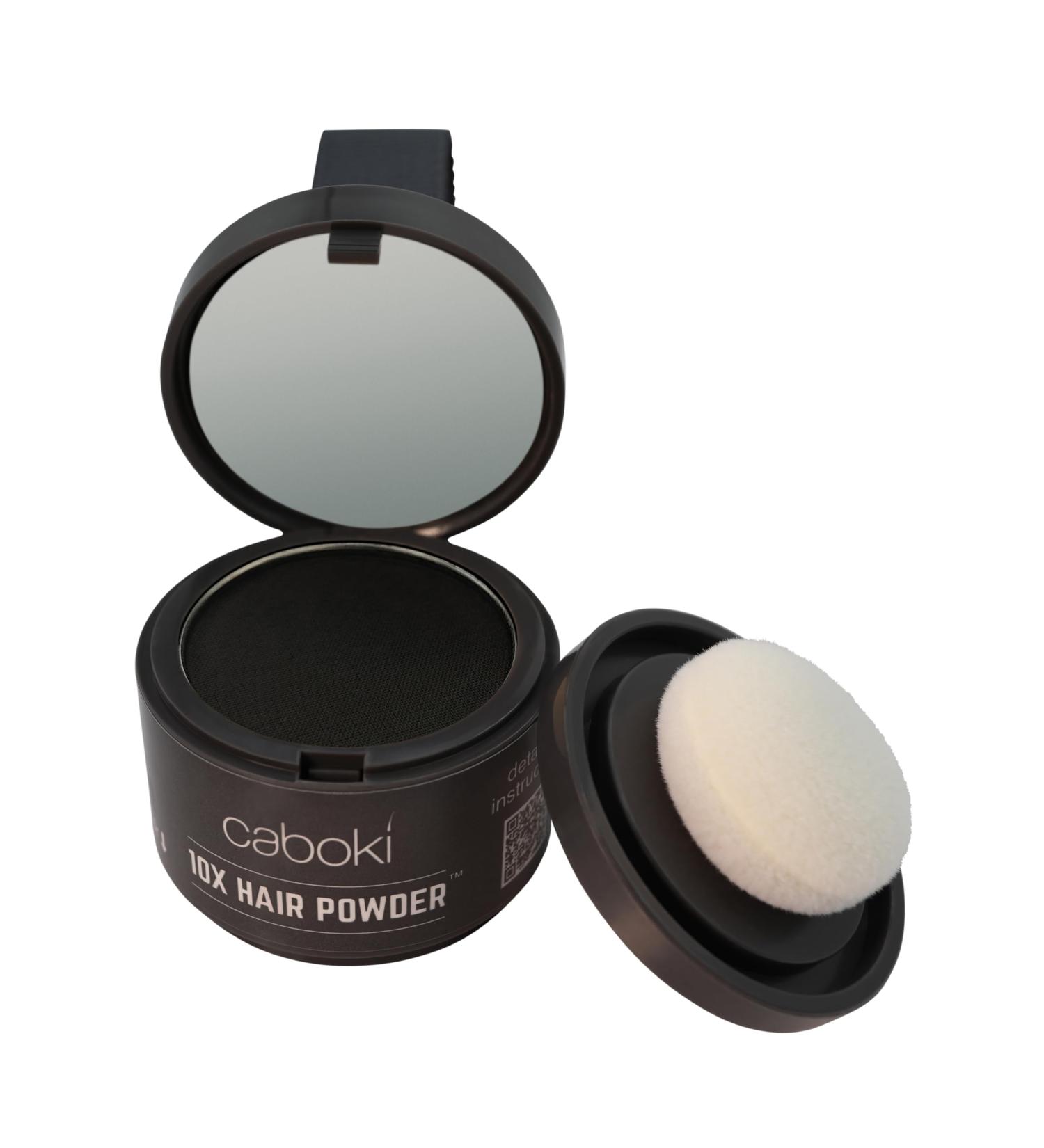 Caboki 10X Volumizing Hair Powder - Talc-Free Dark Gray | Root Touch Up for Thinning Hair | Cover Bald Spots for Men & Women - Buy Online on GoSupps.com