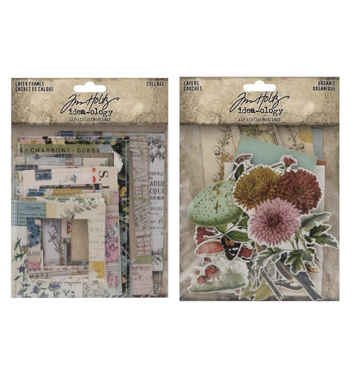 Tim Holtz Idea-Ology Bundle: Organic Layers TH94316 & Collage Layer Frames TH94318 - Spring 2023 Release - Buy Online on GoSupps.com