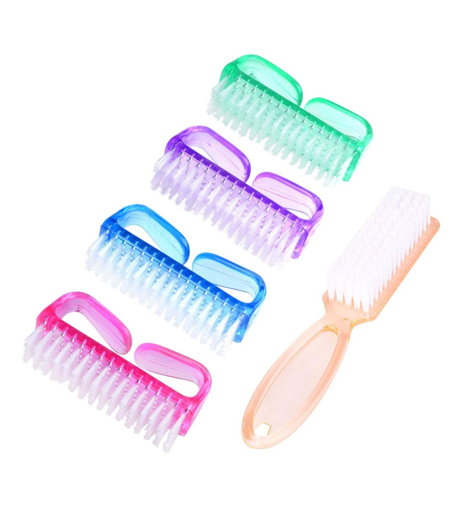 Handle Grip Nail Brush 5 Pack - Fingernail & Toenail Cleaner for Men and Women - Pedicure Scrubbing Tool Kit (Multicolor) - Buy Online on GoSupps.com