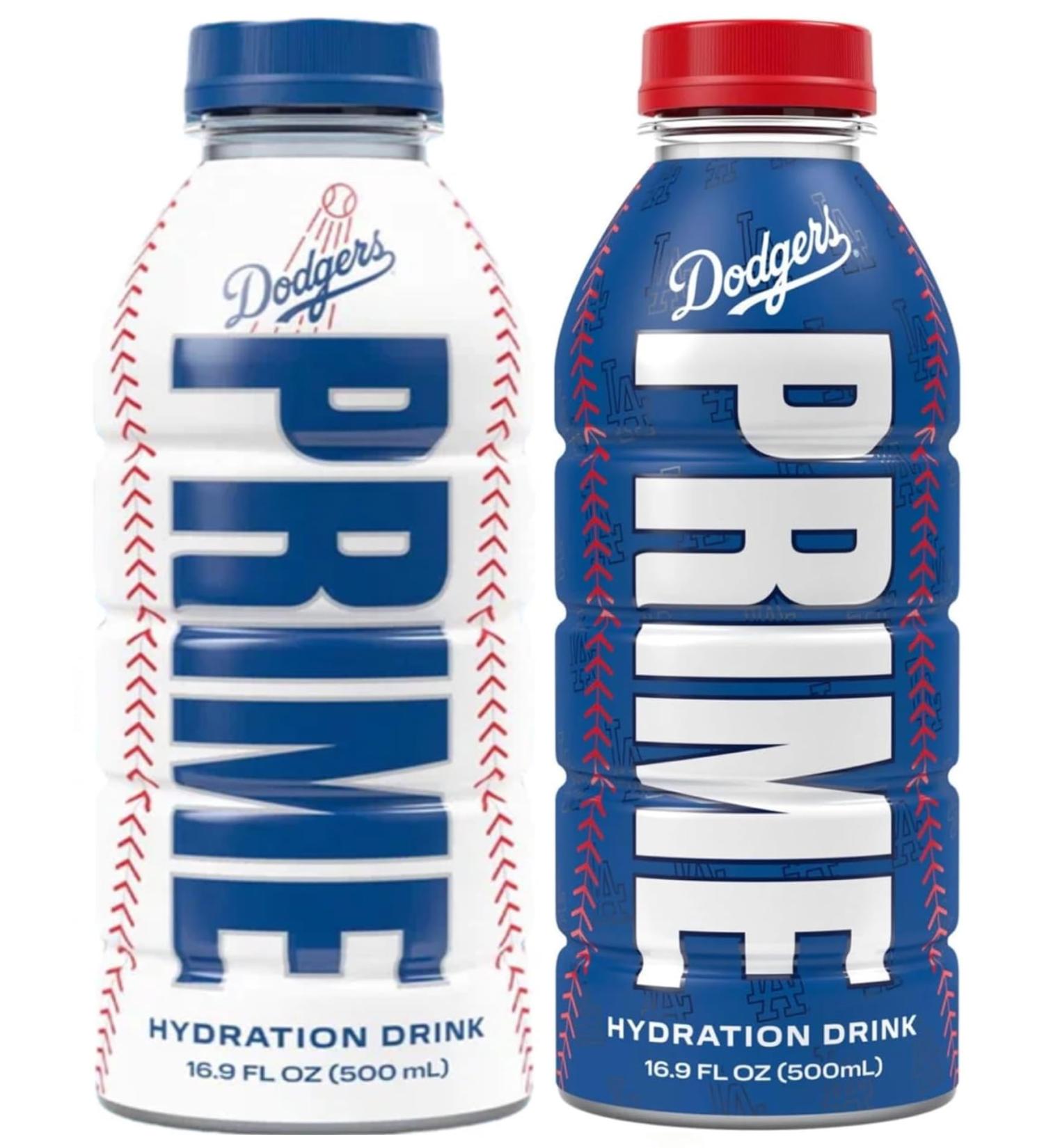 Prime Hydration LA Dodgers V1 + LA Dodgers V2 - Limited Edition - 500ml USA Import -2023 + 2024 - Buy Online on GoSupps.com
