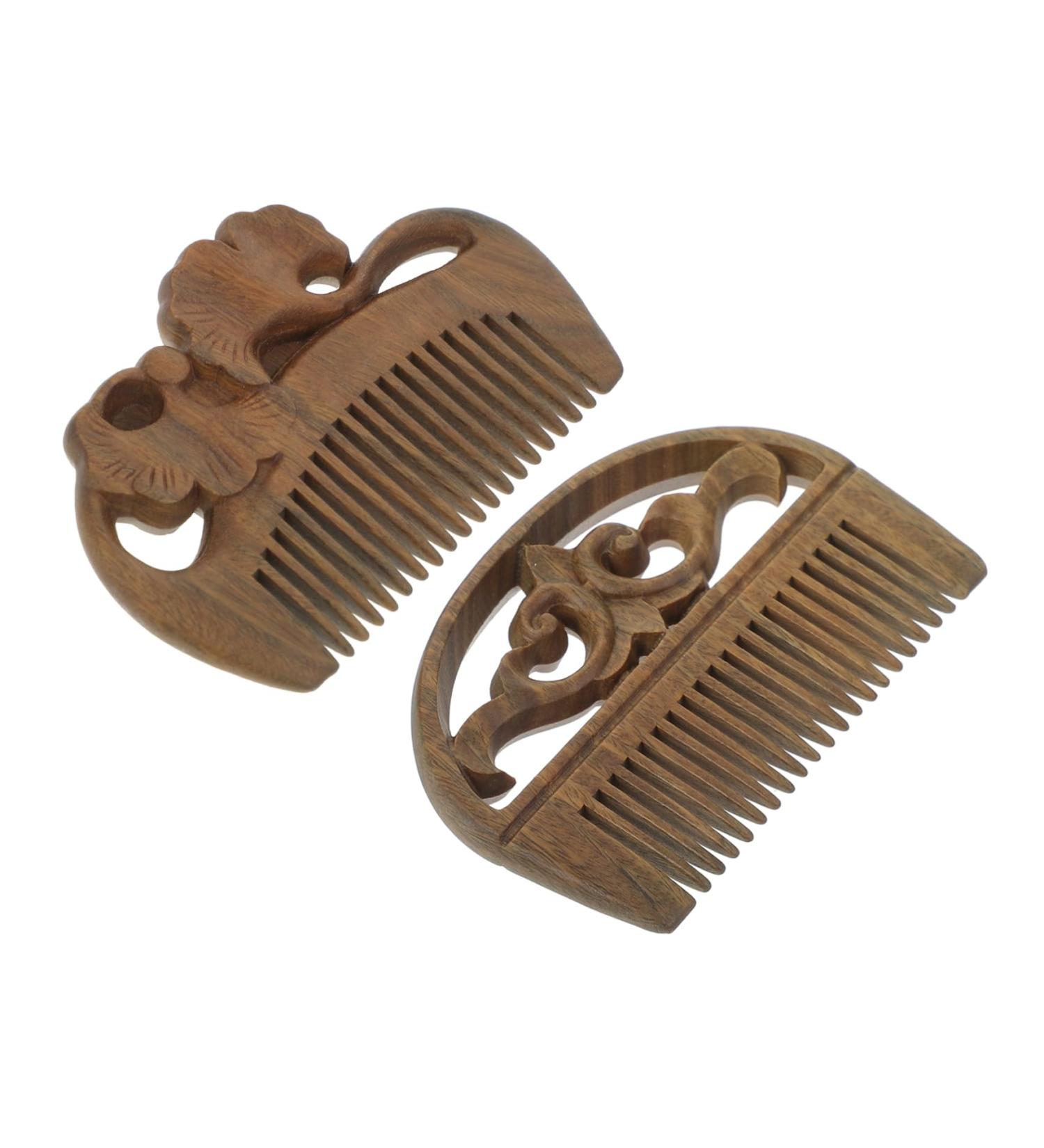 Beaupretty Green Sandalwood Combs for Men - Wooden Hairdressing Tools | 2-Pack - Buy Online on GoSupps.com