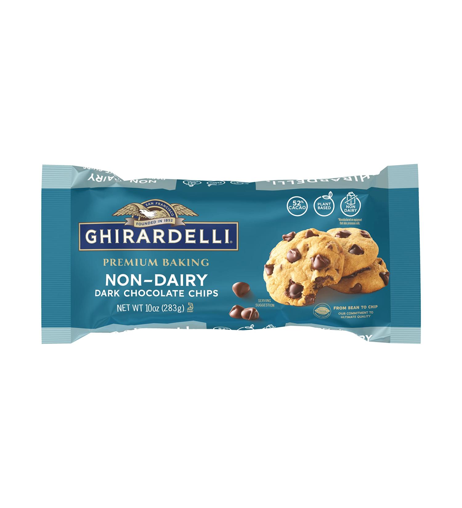 Ghirardelli Non-Dairy Dark Chocolate Chips for Baking - Premium 10 OZ Bag - Buy Online on GoSupps.com