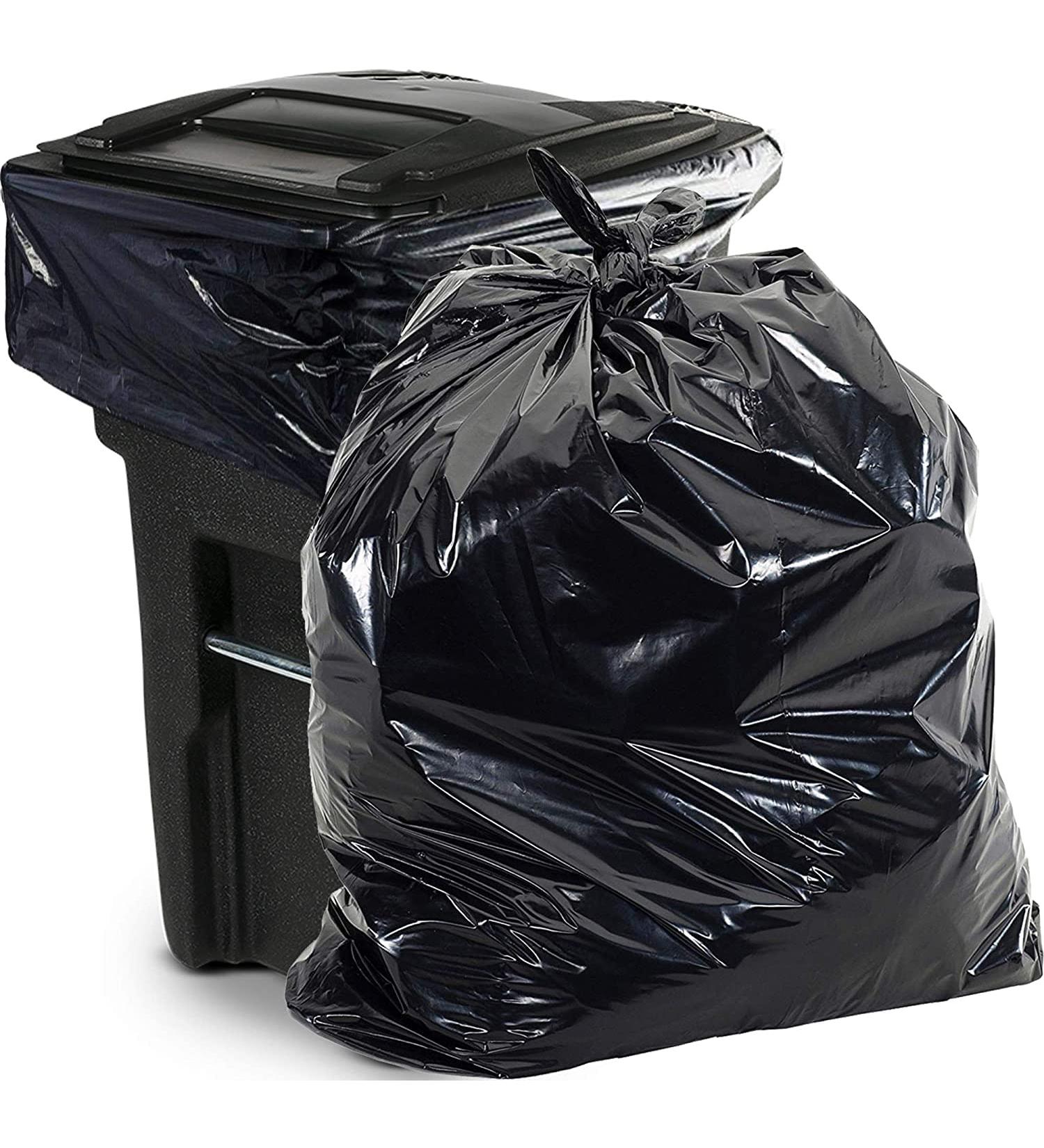 Aluf Plastics 65 Gallon Trash Bags Heavy Duty (50 Pack) - 1.5 MIL | Large Black Garbage Can Liners for Contractor, Lawn, Leaf, Outdoor, Commercial, Toter - PG6-6551 - Buy Online on GoSupps.com
