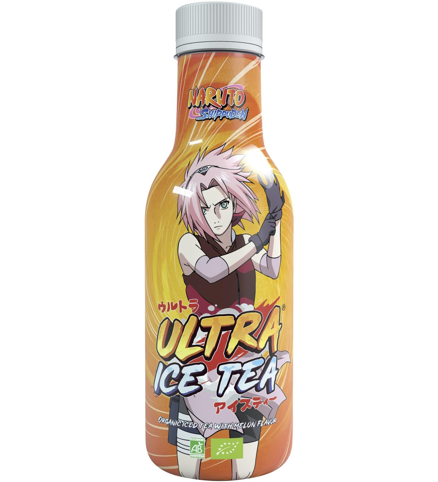 Ultra Ice Tea - Vegan Black Tea Drink with Sakura Character | Refreshing Melon Taste | 500ml - International Shipping - Buy Online on GoSupps.com