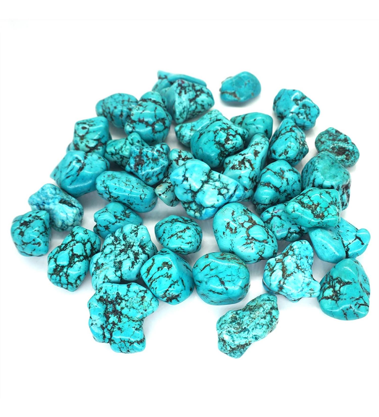 Natural Crystal Rough Natural White Turquoise Dyed Green Tumbled Irregular Stone Crystal Gemstone Natural Stone (Size : 50g) - Buy Online on GoSupps.com