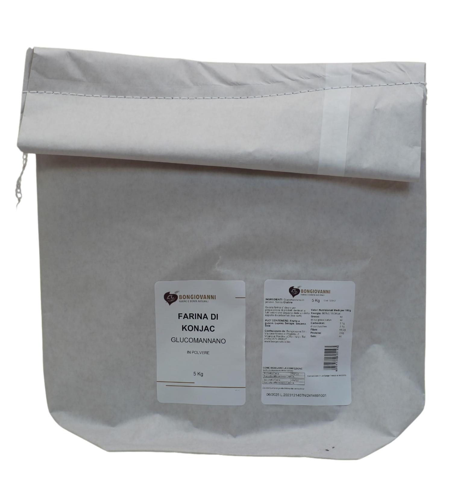 Bongiovanni Natural Konjac flour Glucomannan powder 5 kg