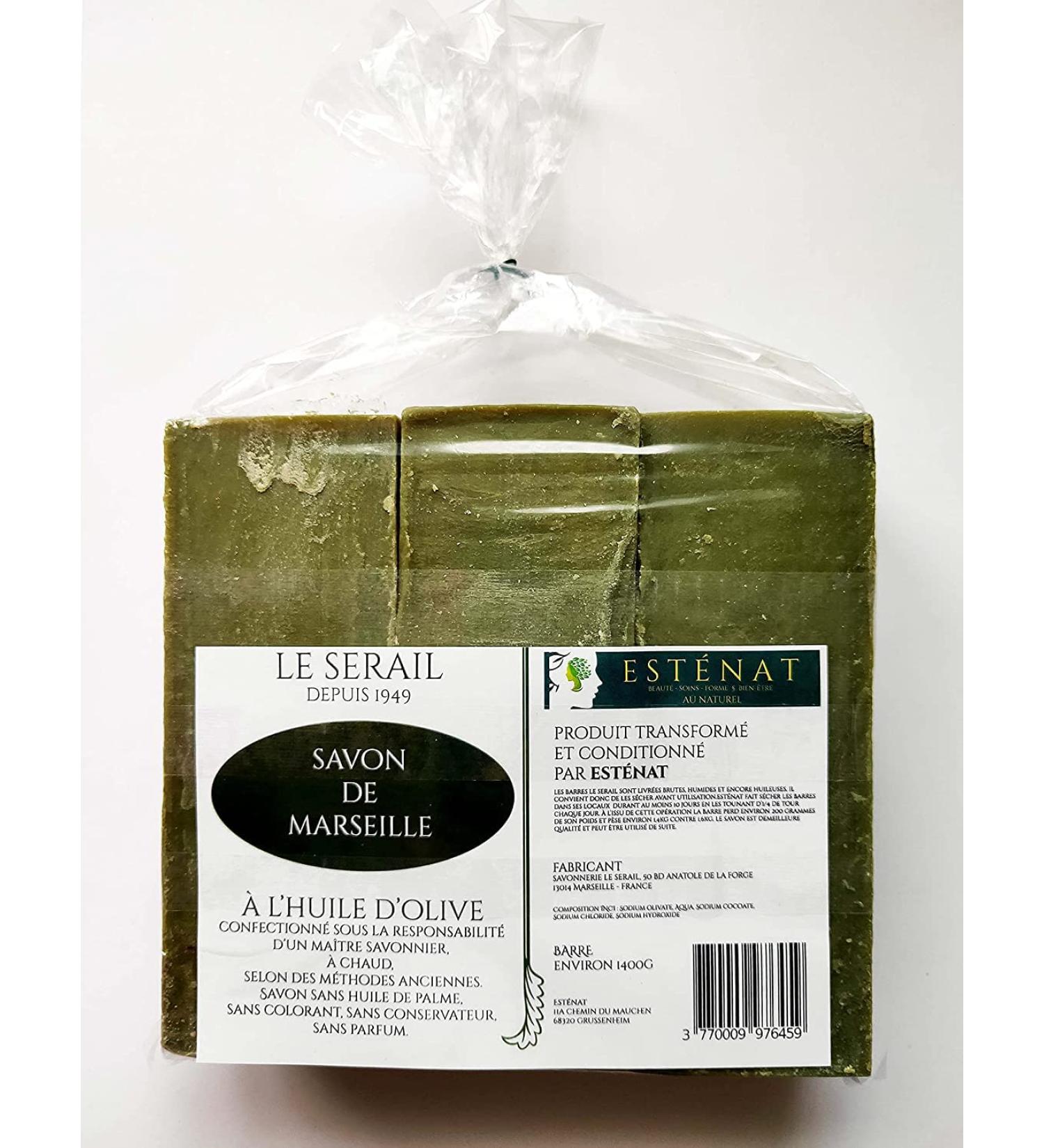  ESTENAT Le Serail Savonnerie Marseillaise since 1949 - 1.4 kg bar of real Marseille soap - Buy Online on GoSupps.com
