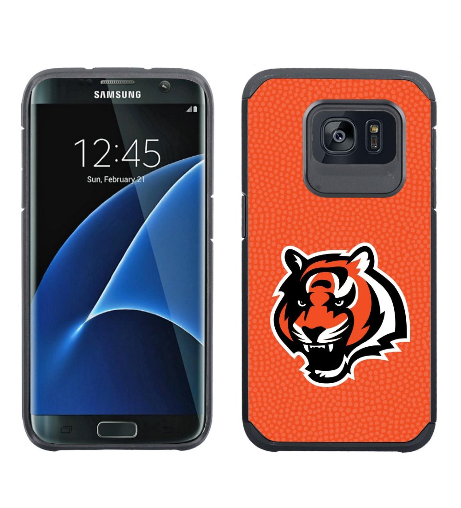 NFL Cincinnati Bengals True Grip Football Pebble Grain Feel Samsung Galaxy S7 Edge Case