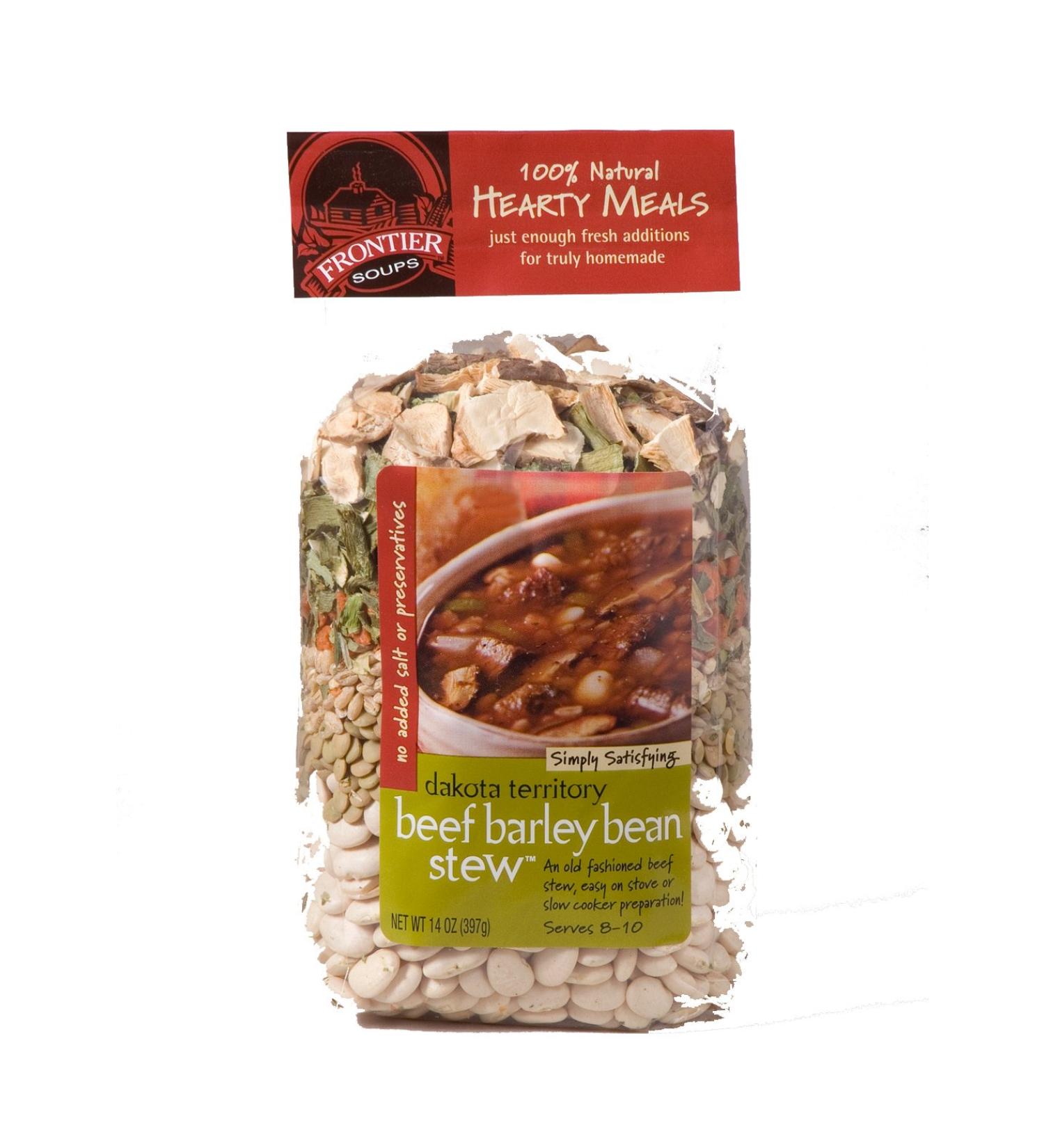 Frontier Soups Hearty Meals Dakota Territory Beef Barley Bean Stew, 14-Ounce Bags (Pack of 4)