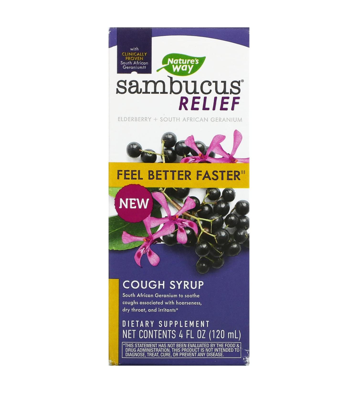 Natures Way Sambucus Relief Cough Syrup 4 FZ